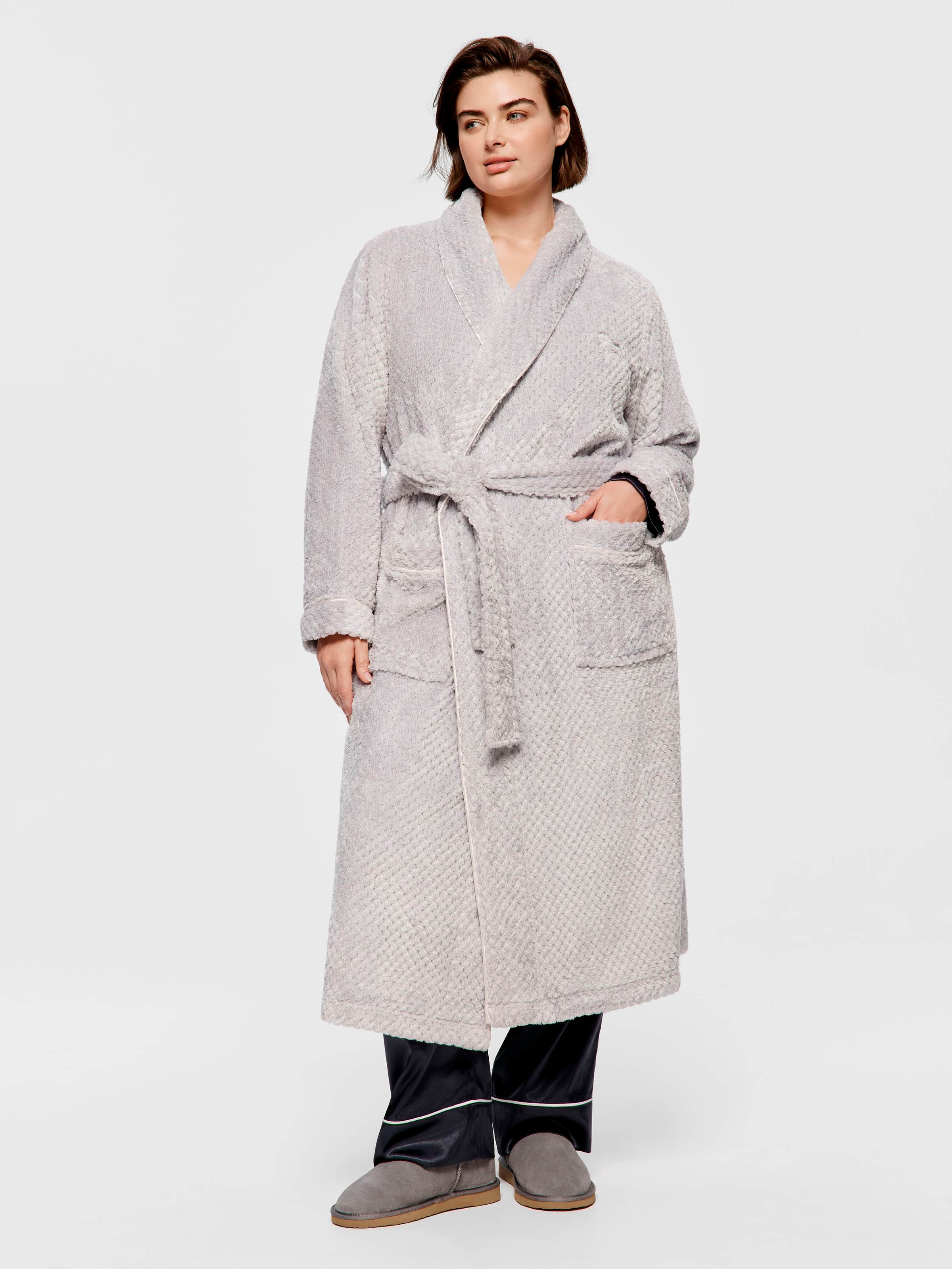 P.A. Plus Peter's Grey Stripe Jacquard Gown
