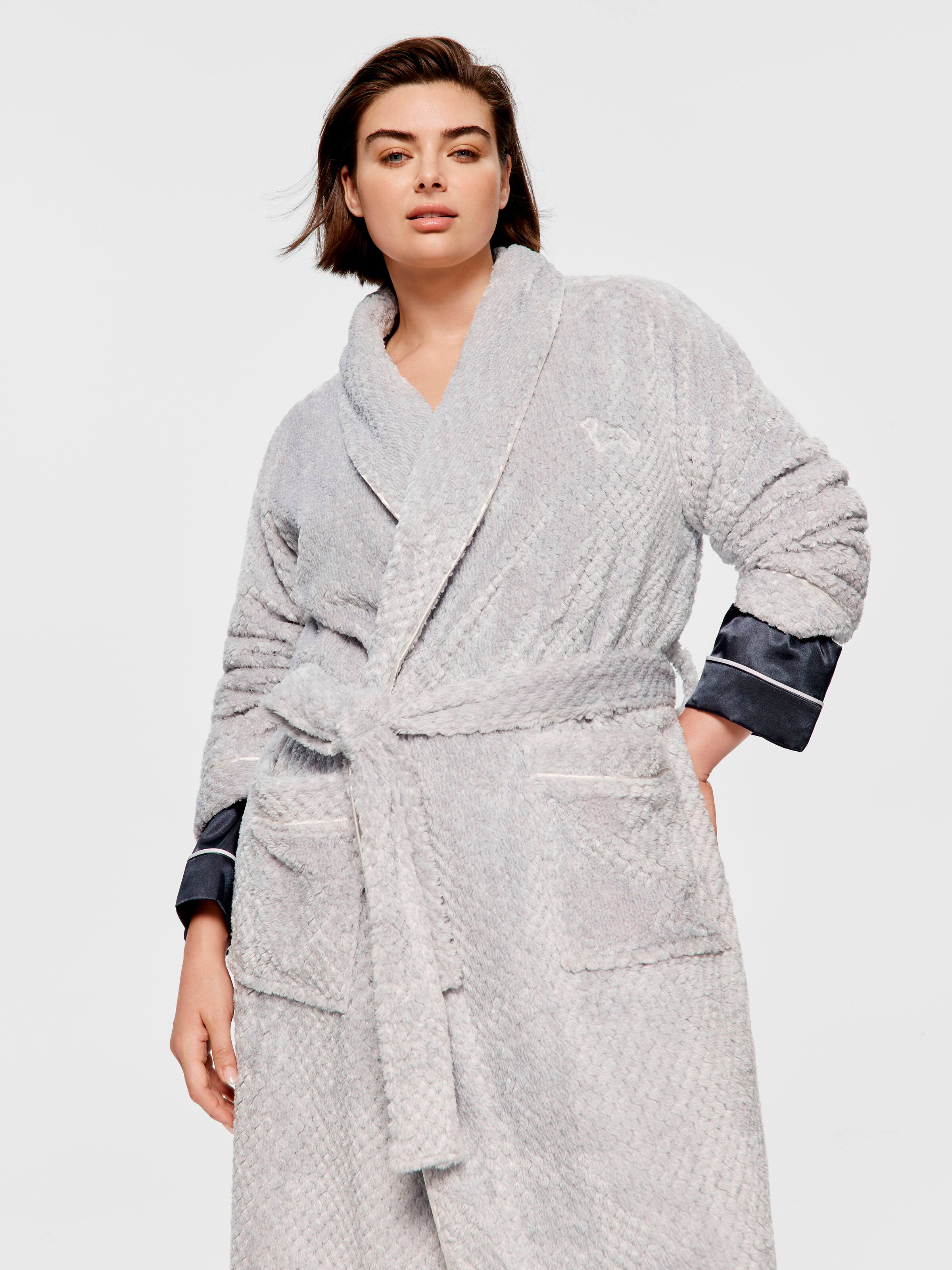 P.A. Plus Peter's Grey Stripe Jacquard Gown
