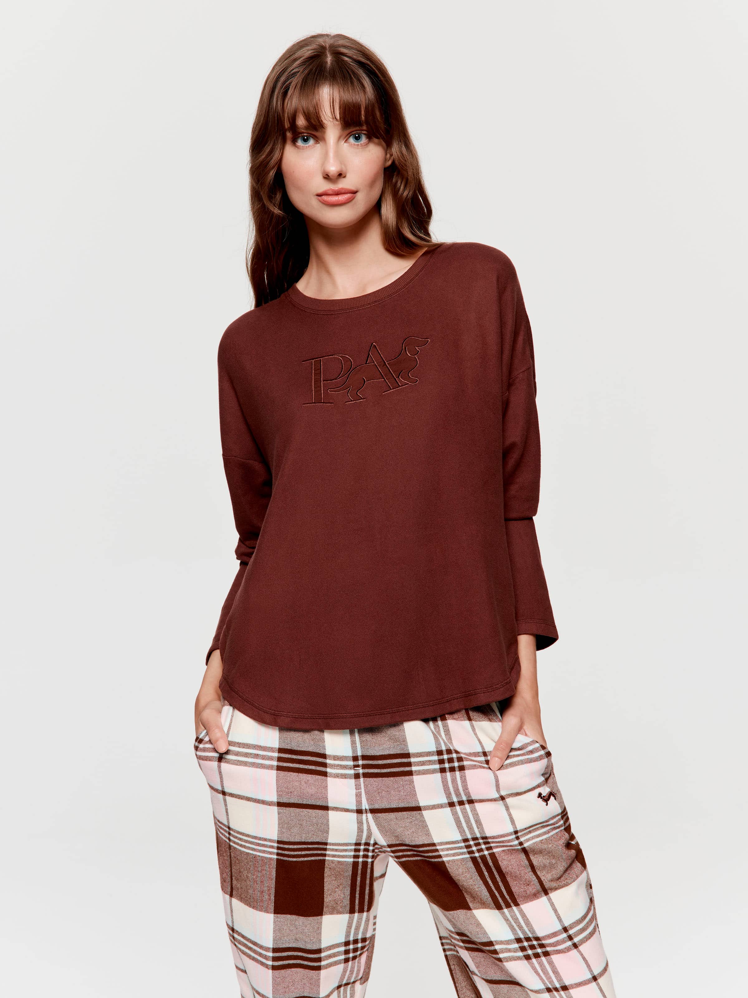 Chocolate Plush Logo Sweater