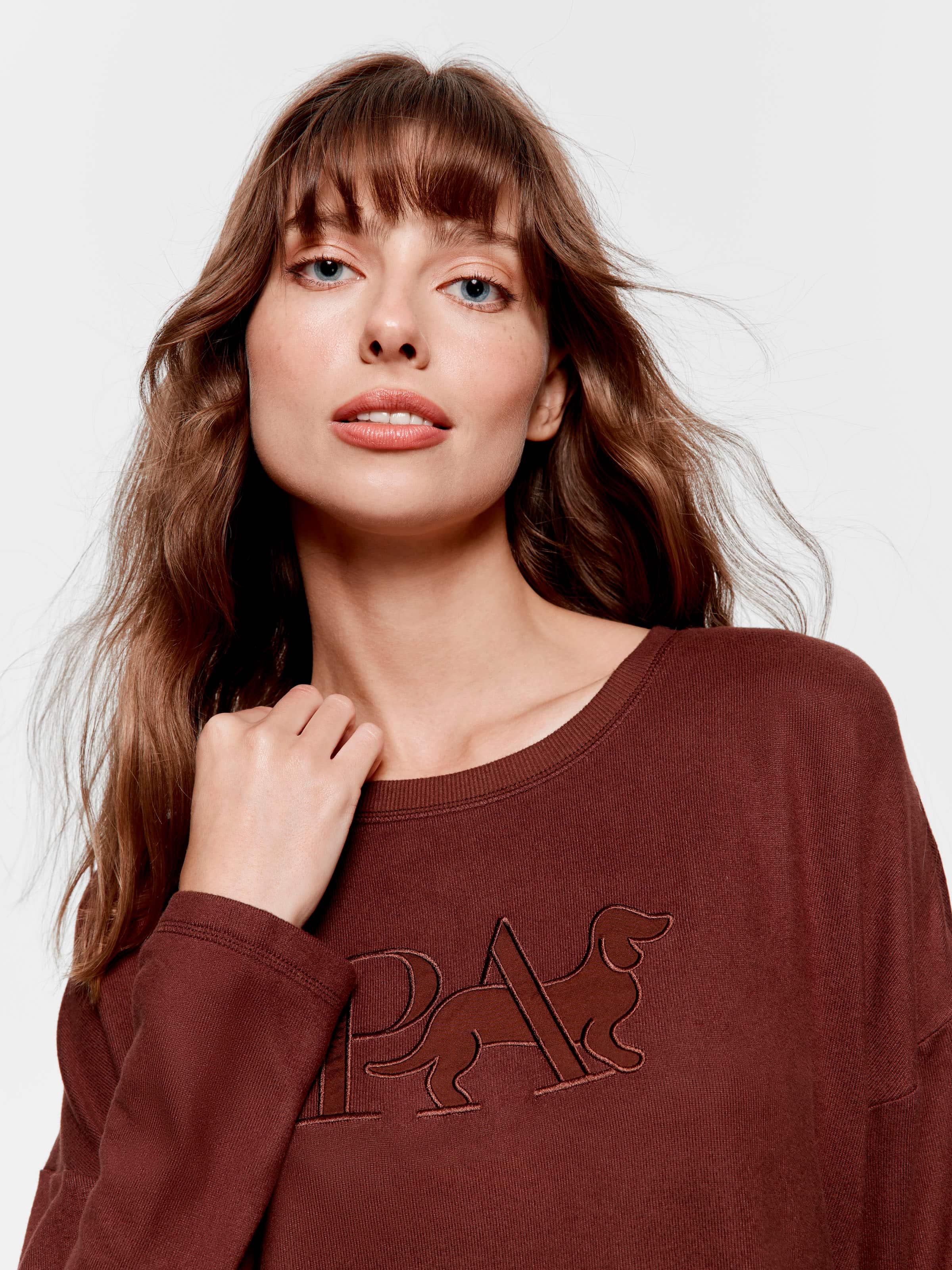 Chocolate Plush Logo Sweater