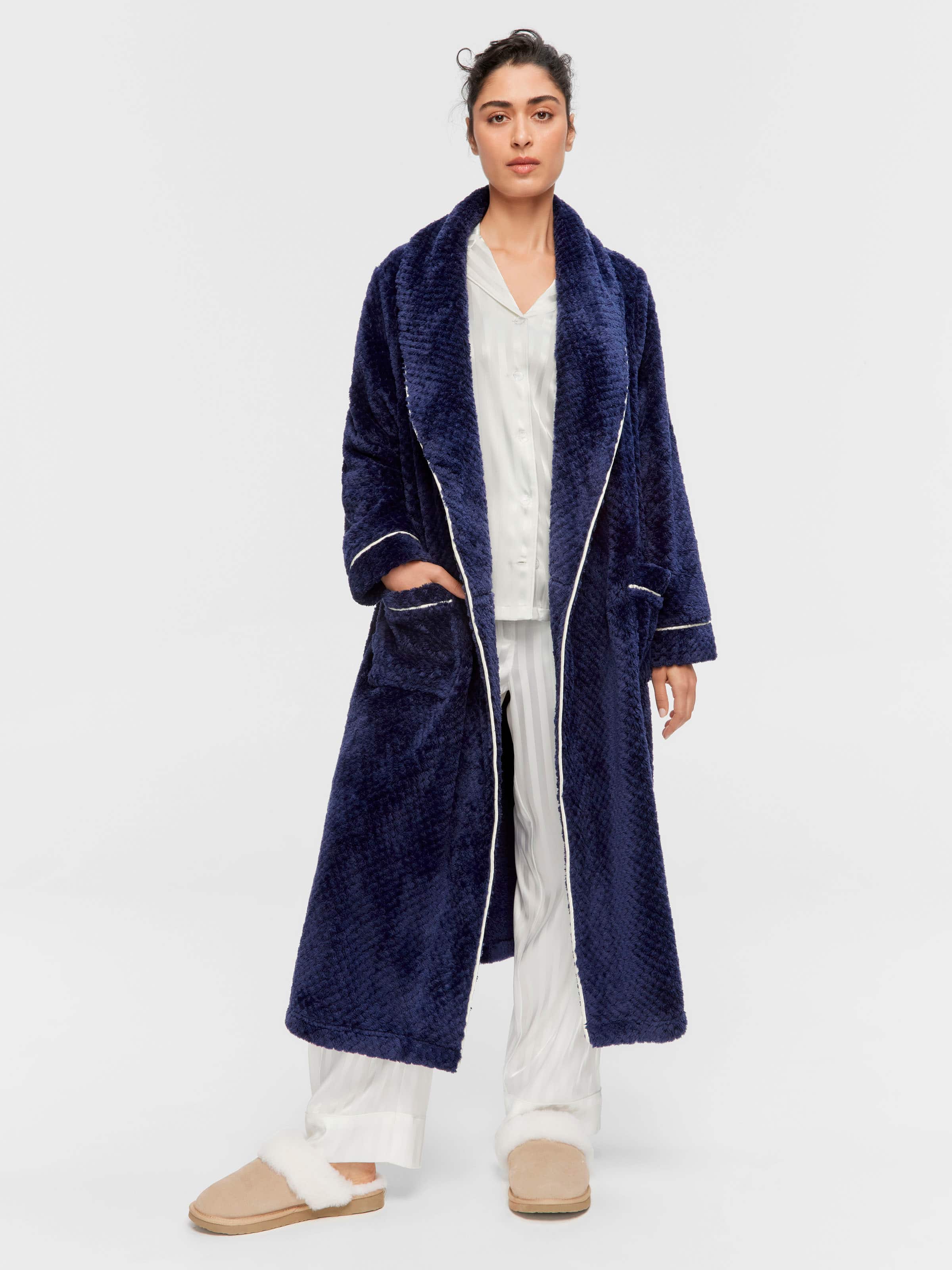 Peter's Navy Jacquard Gown