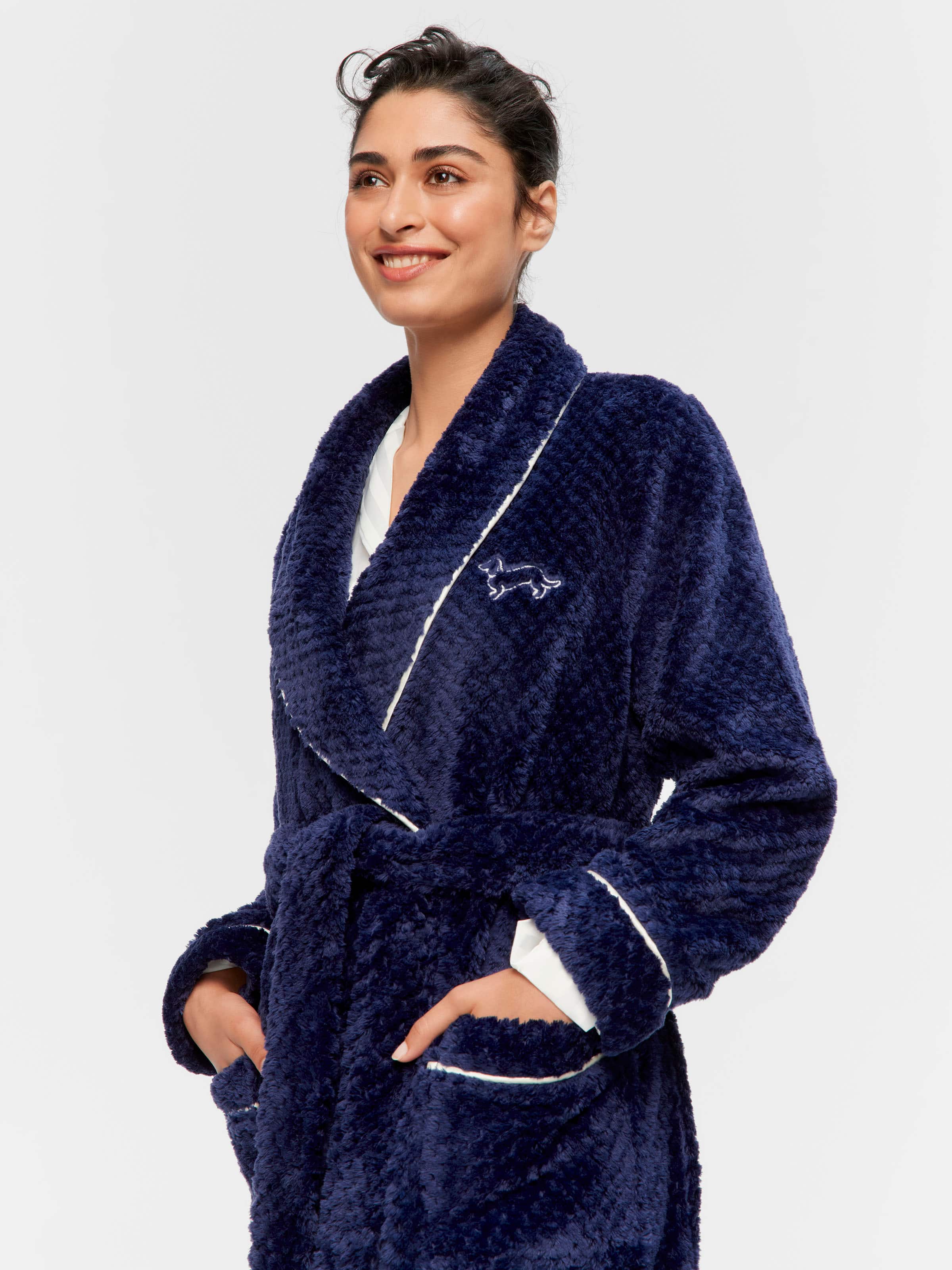 Peter's Navy Jacquard Gown