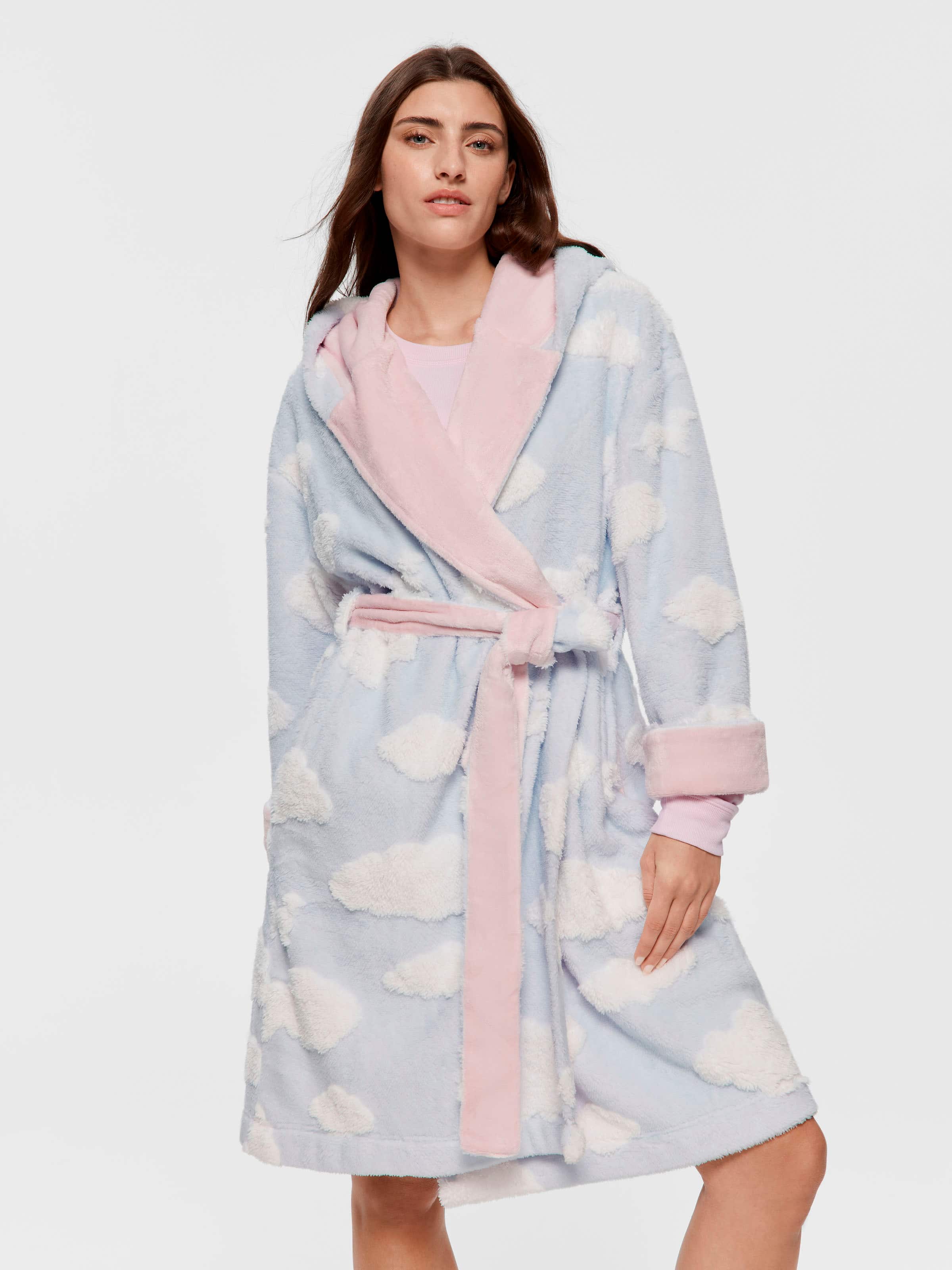 Fluffy Cloud Hooded Gown