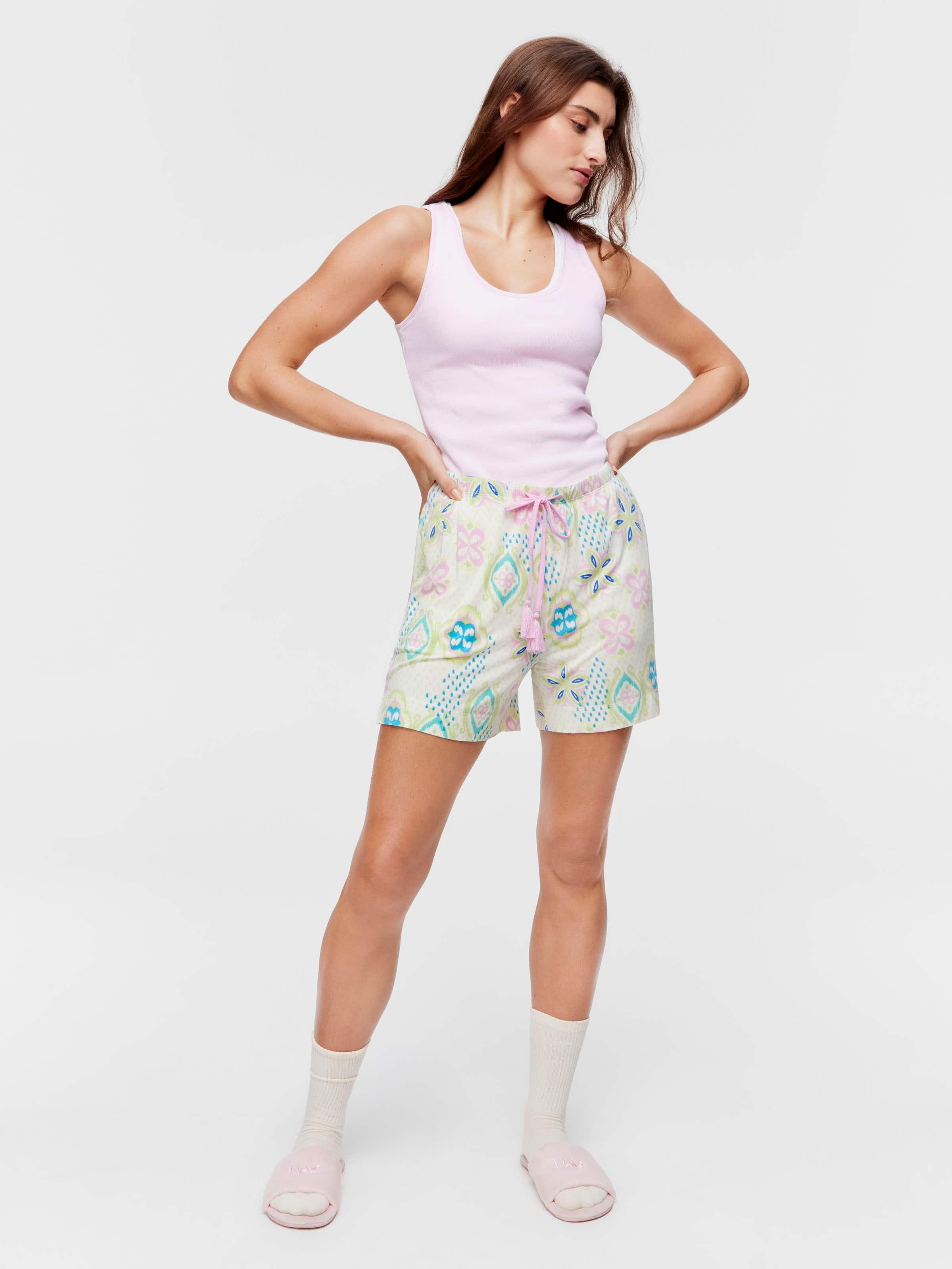 Pastel Printed Long Short