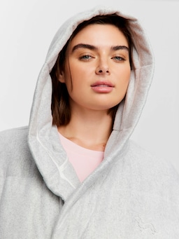P.A. Plus Quilted Hooded Gown