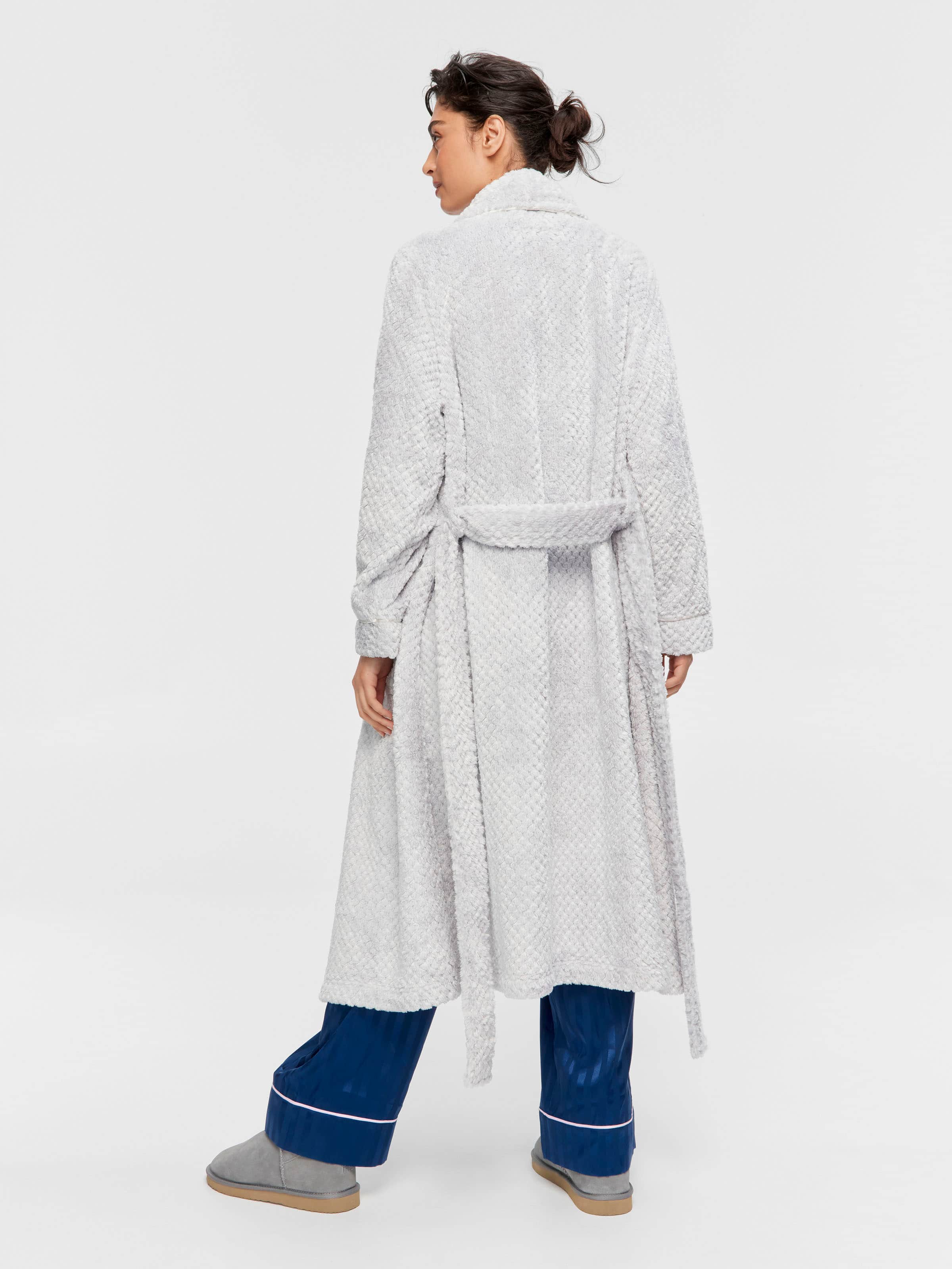 Peter's Grey Stripe Jacquard Gown