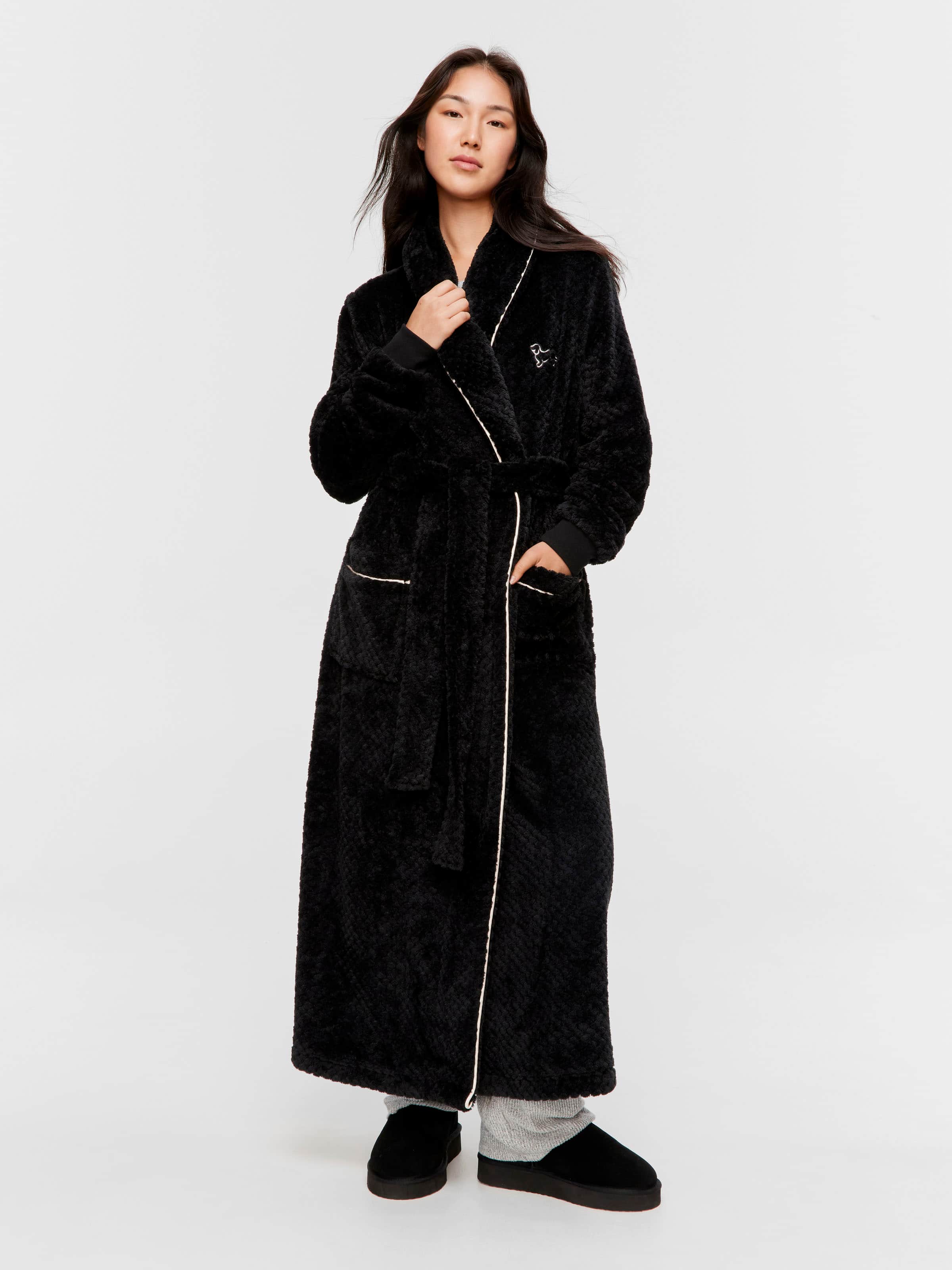 Peter's Black Jacquard Full Length Gown