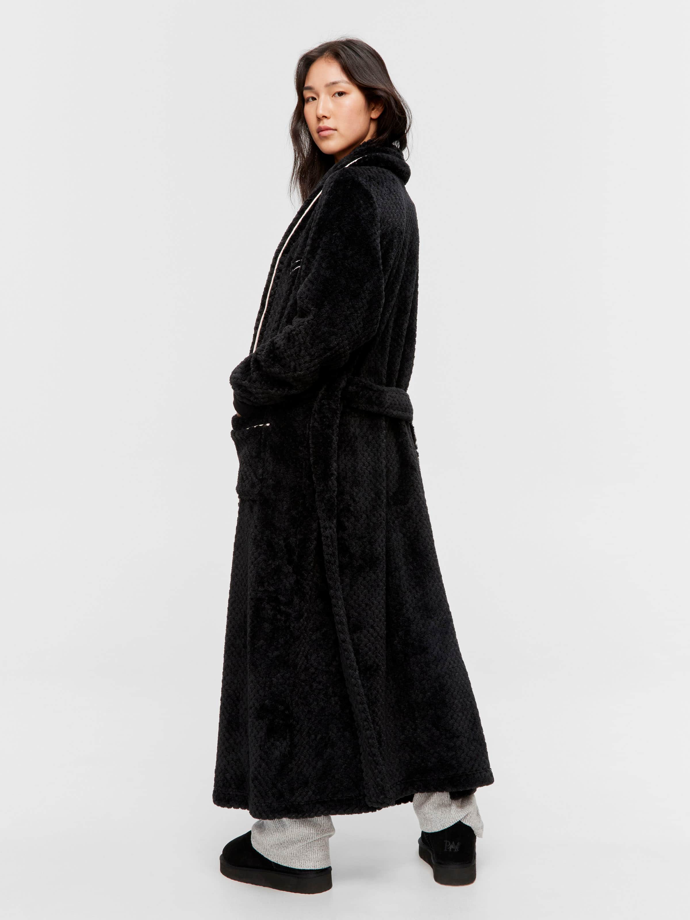 Peter's Black Jacquard Full Length Gown