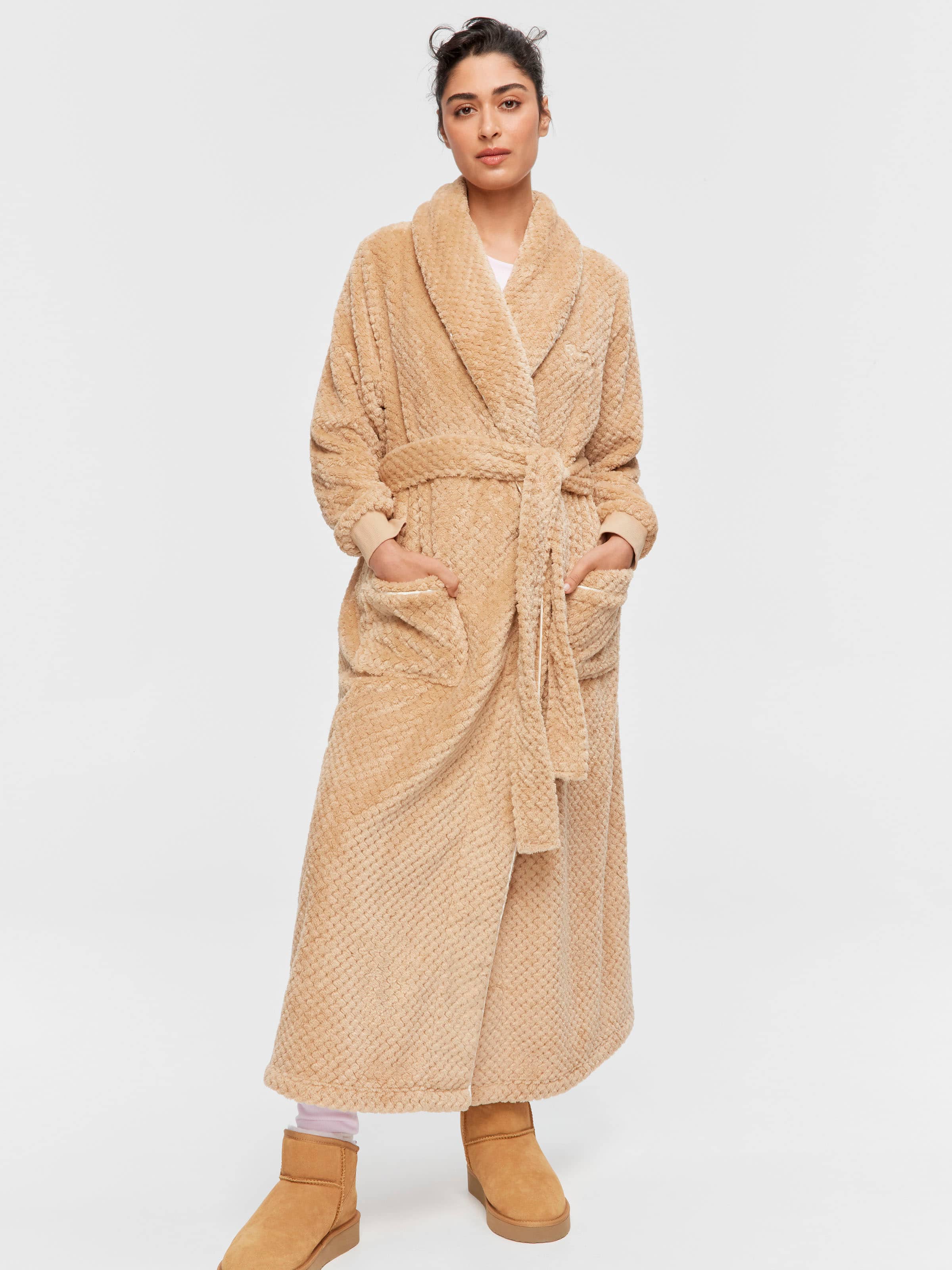 Peter's Caramel Jacquard Full Length Gown