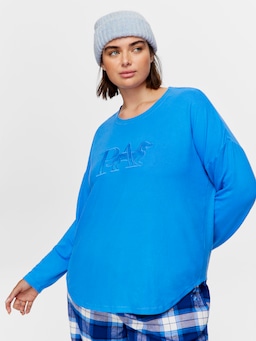 P.A. Plus Blue Plush Sweater Top