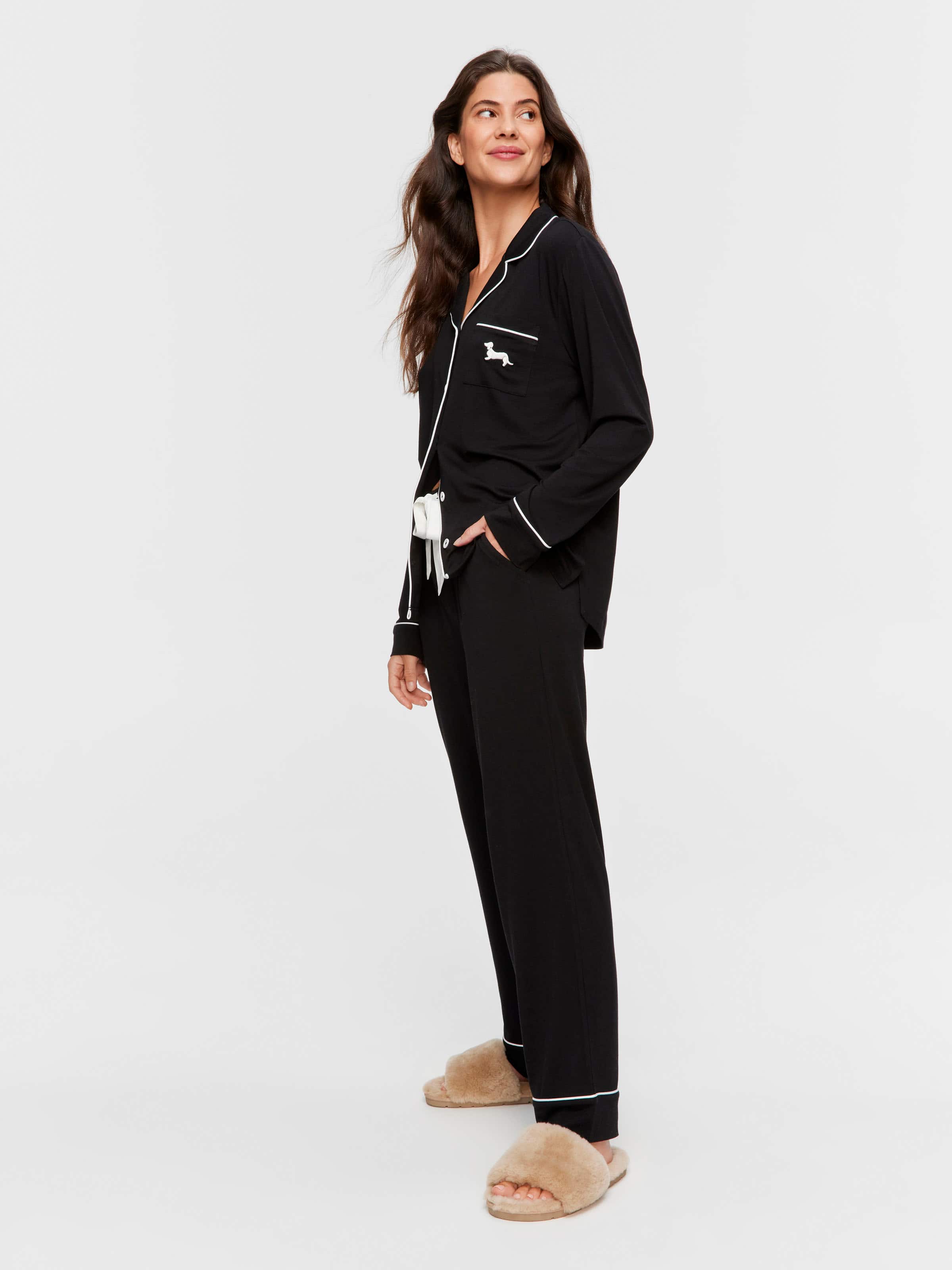 Black Bamboo Long Pj Set