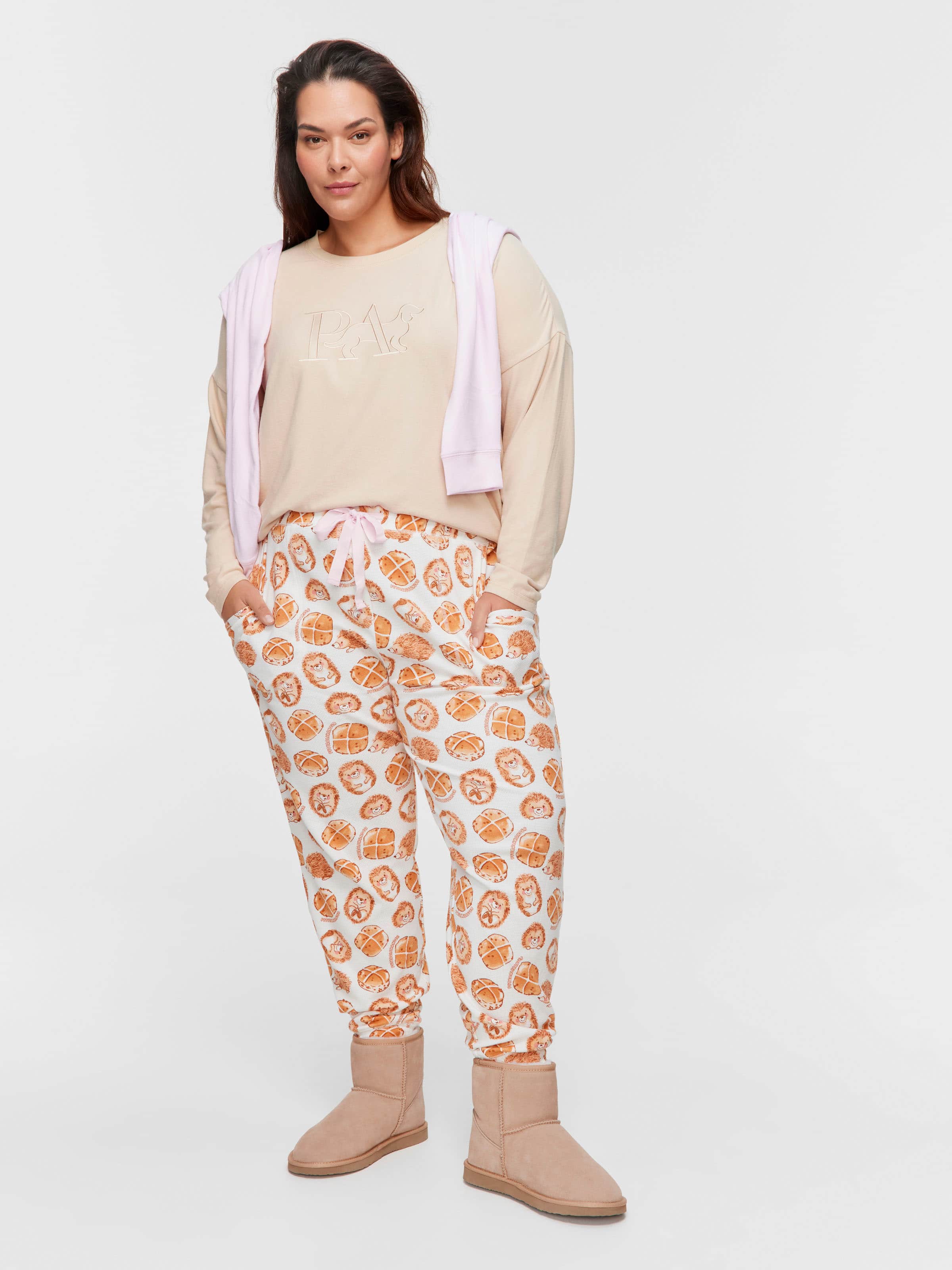 P.A. Plus Cute Buns Waffle Easy Pj Pant