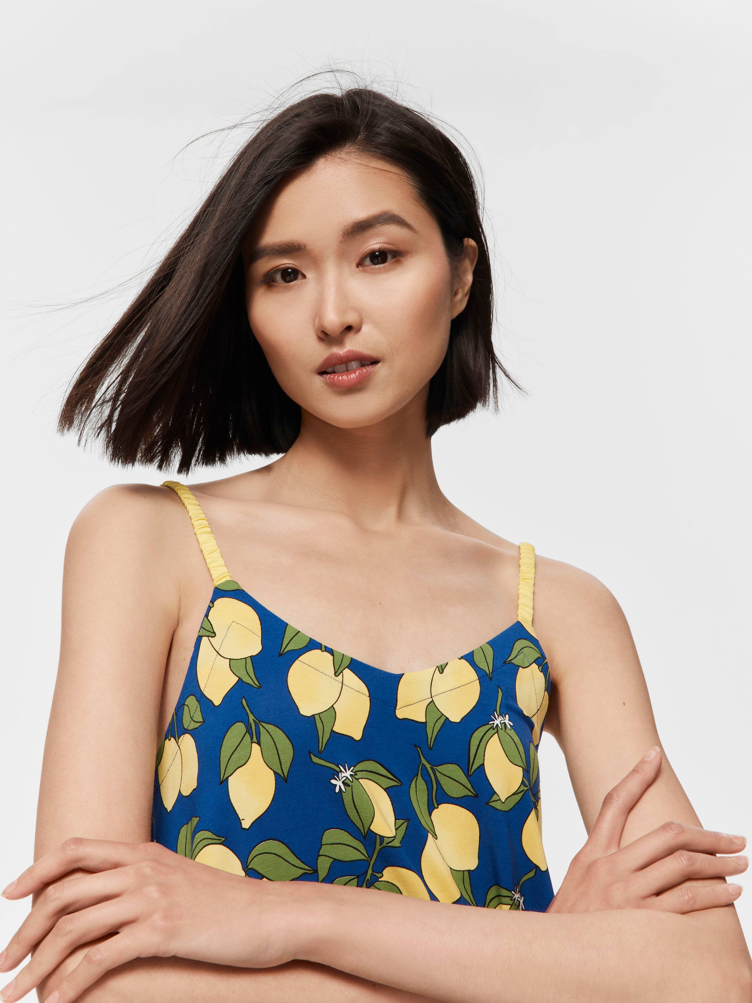 Lemon Ruffle Cami Pj Set