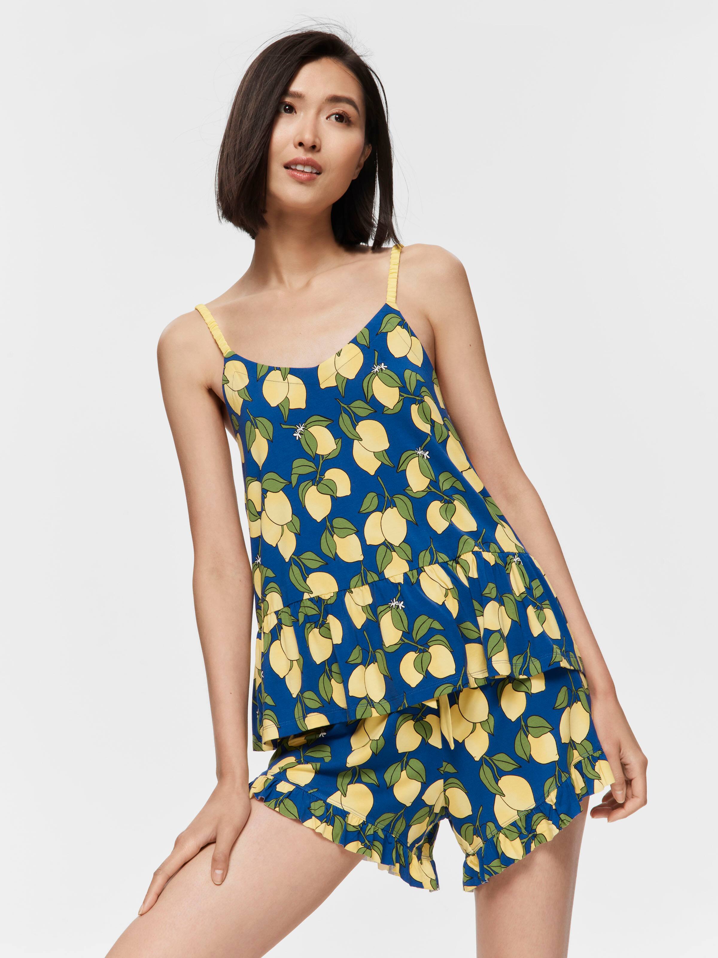 Lemon Ruffle Cami Pj Set
