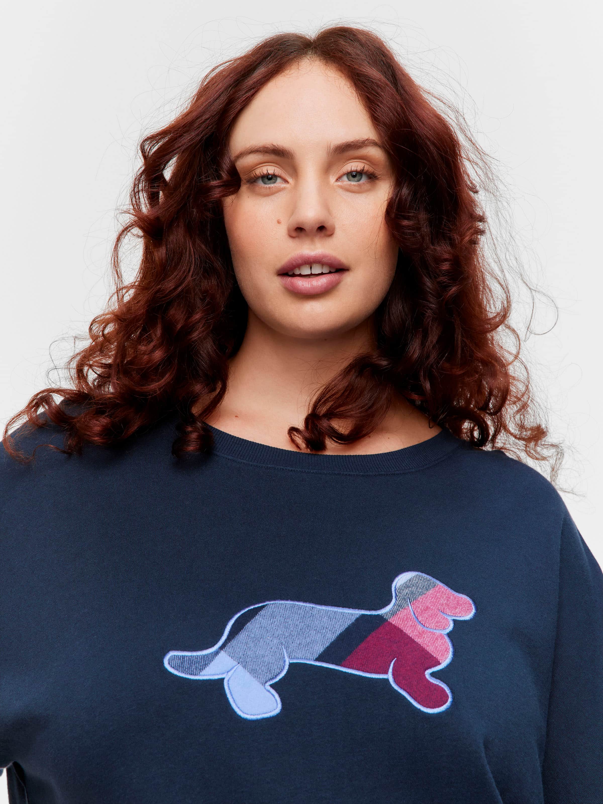 P.A. Plus Penny Logo Check Fleece Sweater