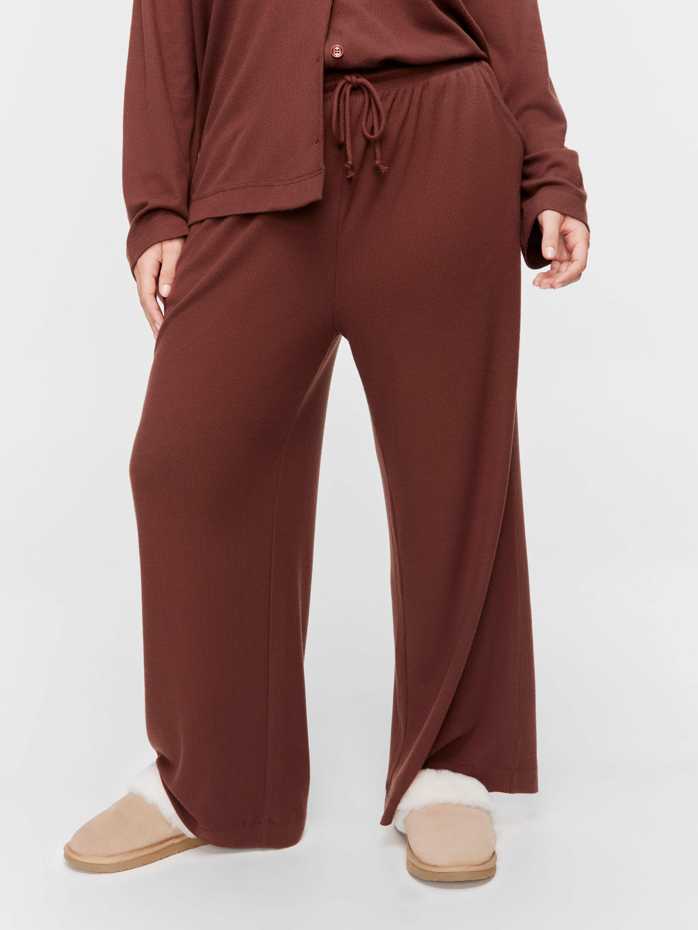 P.A. Plus Choc Waffle Straight Leg Pj Pant