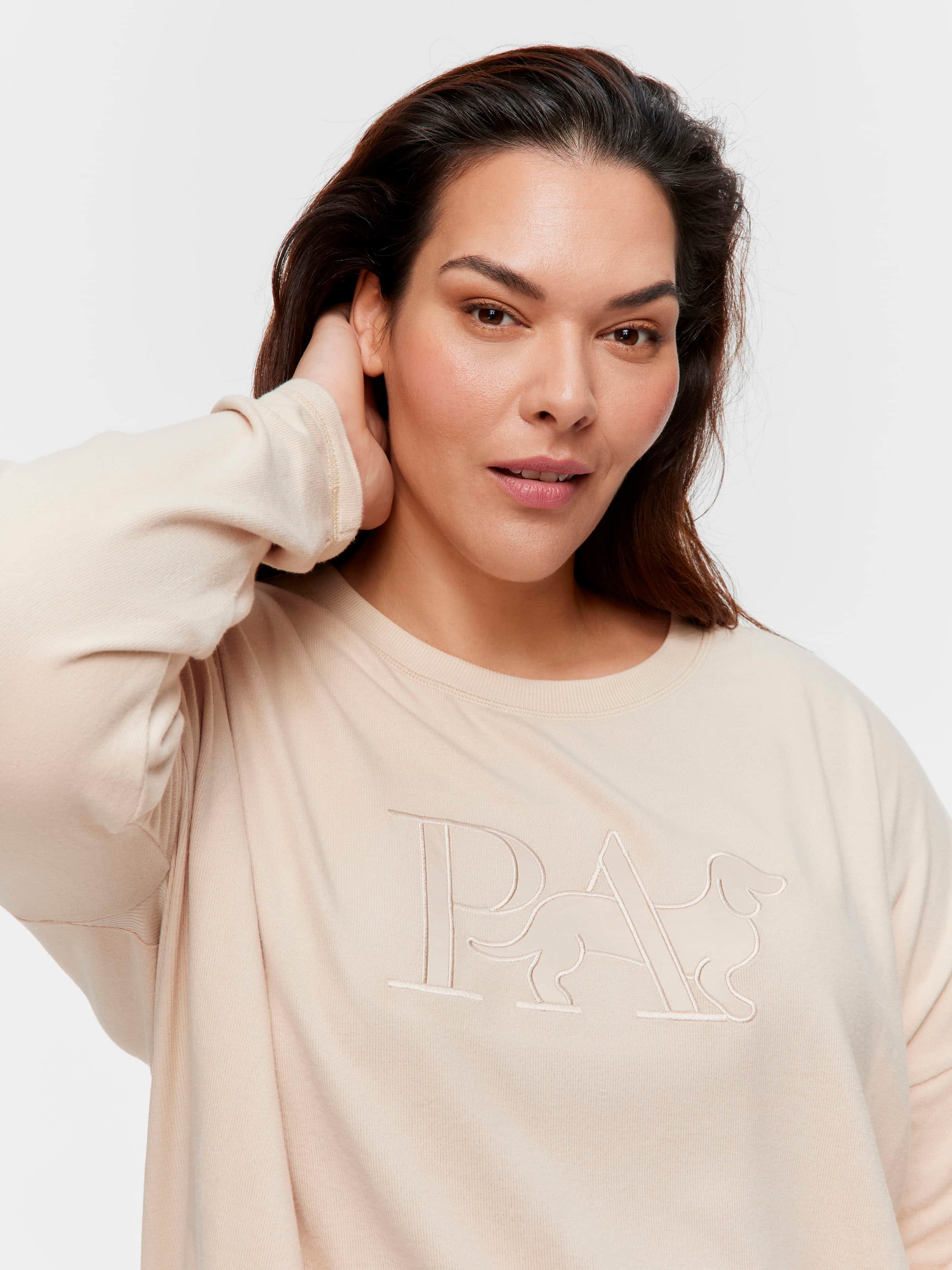 P.A. Plus Caramel Plush Logo Sweater