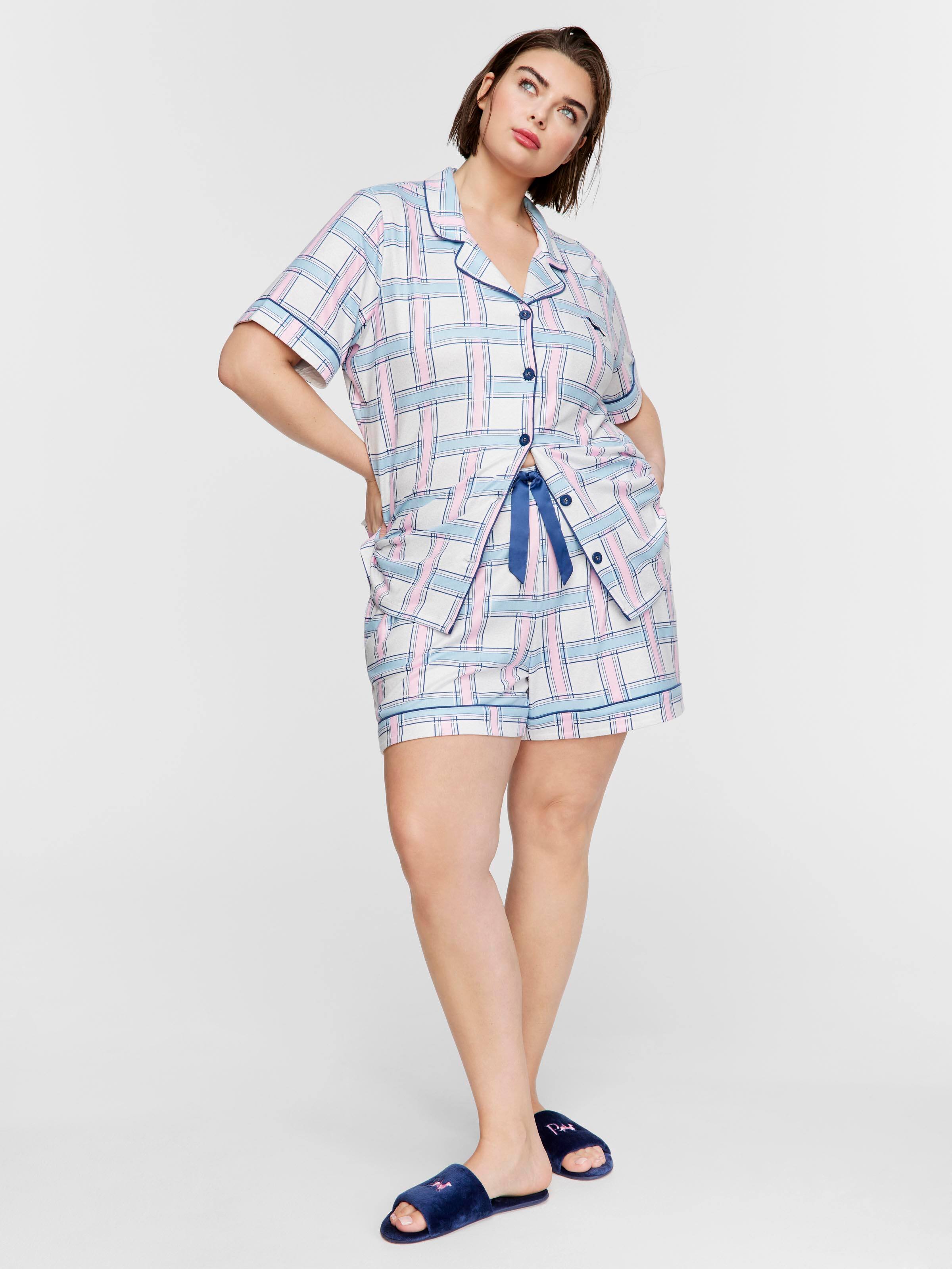 P.A. Plus Check Shortie Pj Set