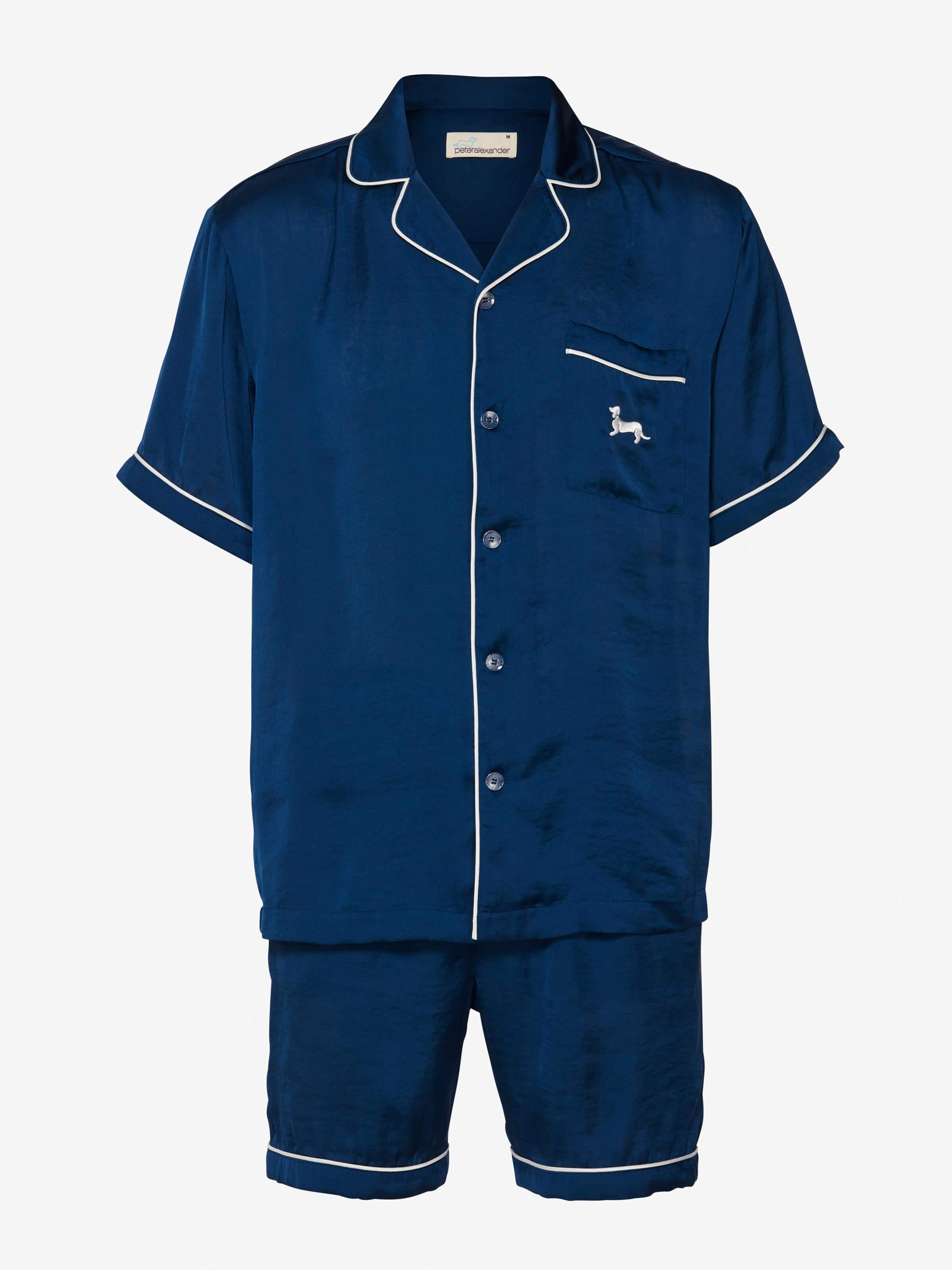 Navy Satin Pj Set Peter Alexander Online