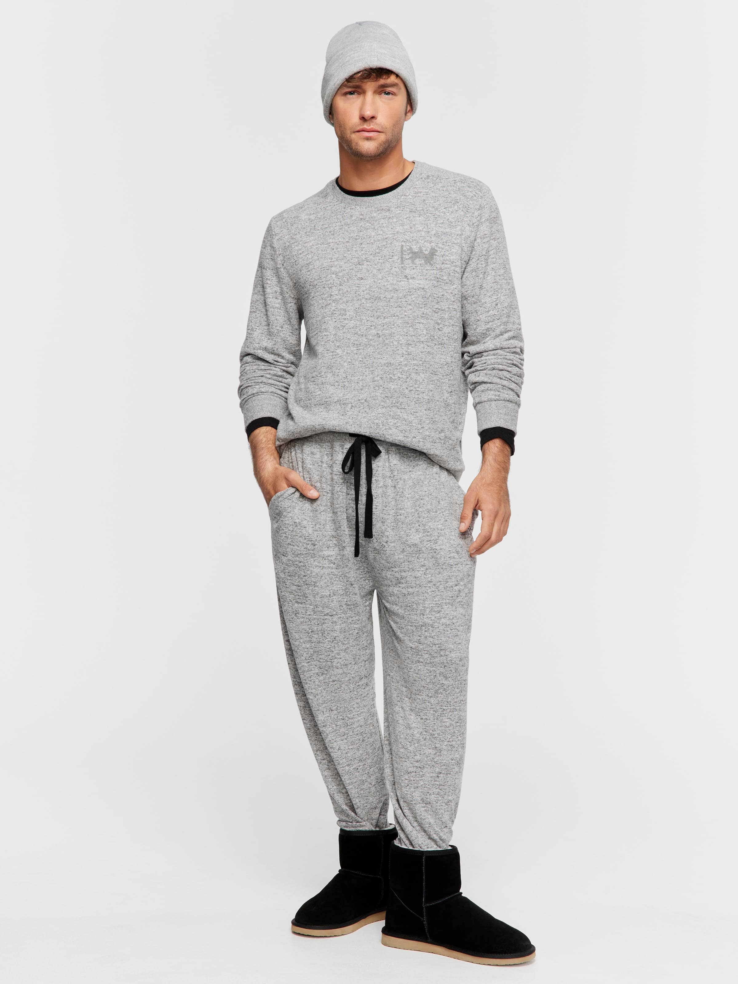 Grey Marle Cuff Pj Pant