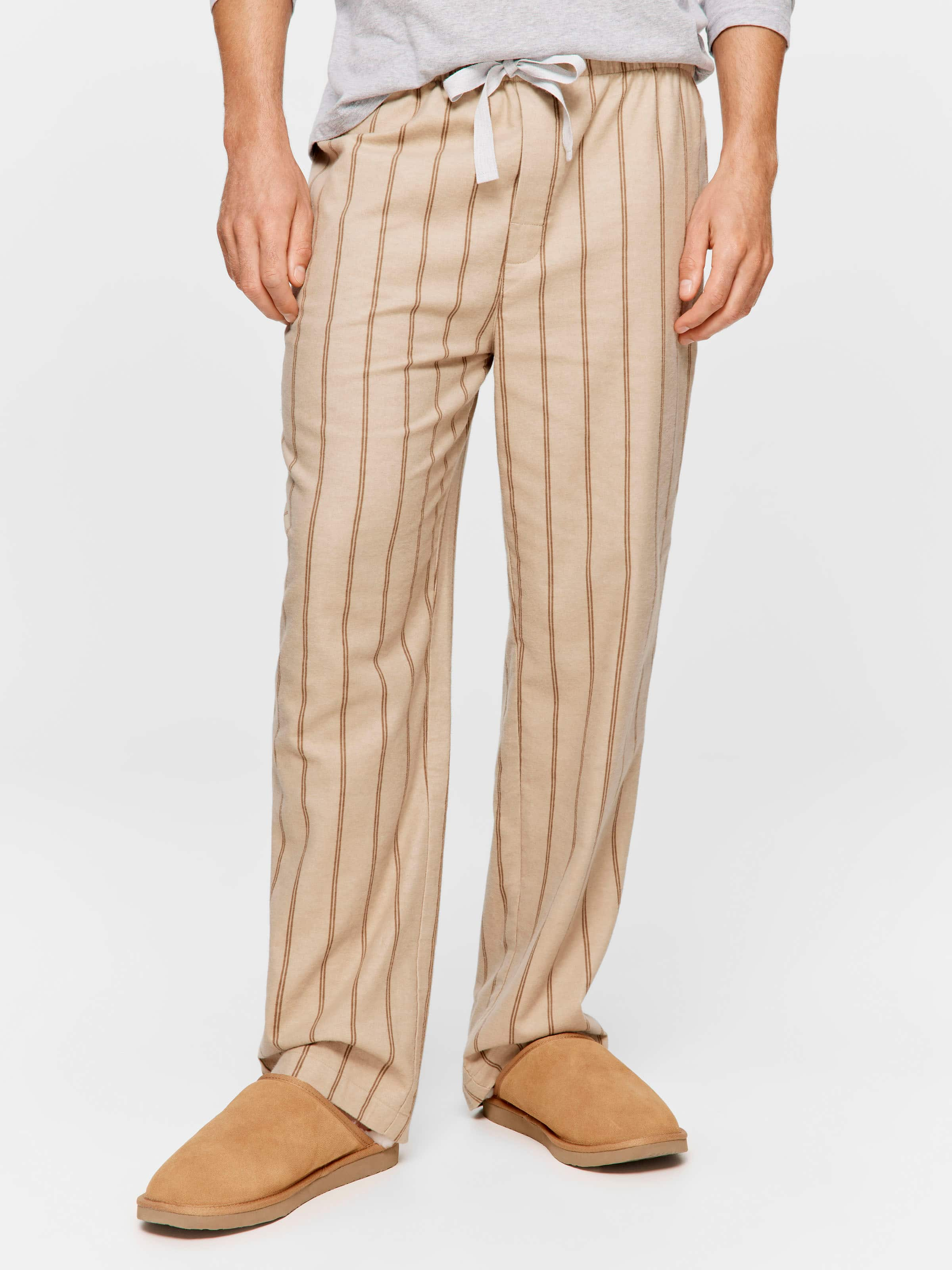 Caramel Stripe Flanelette Pj Pant