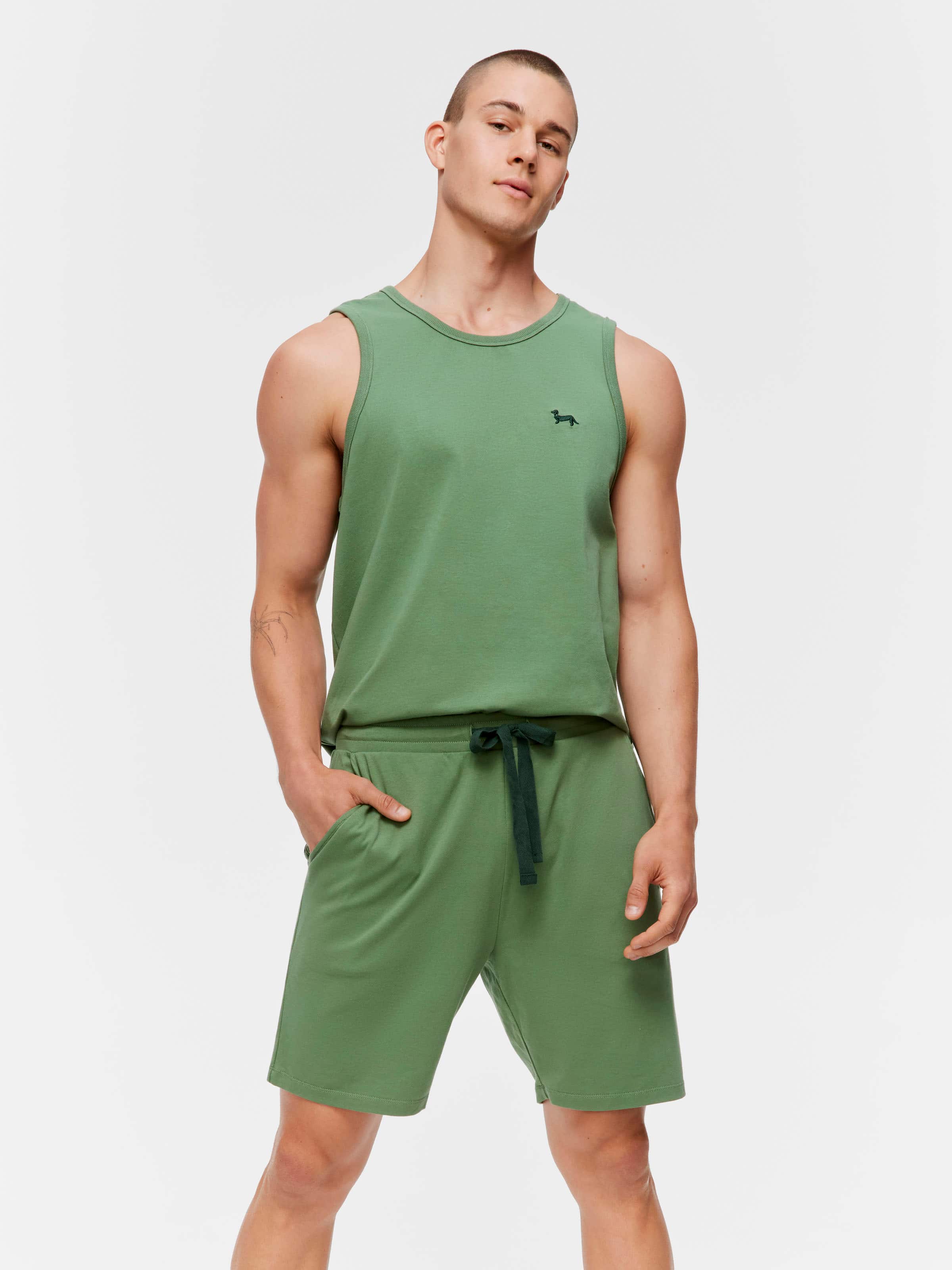 Green Knit Short
