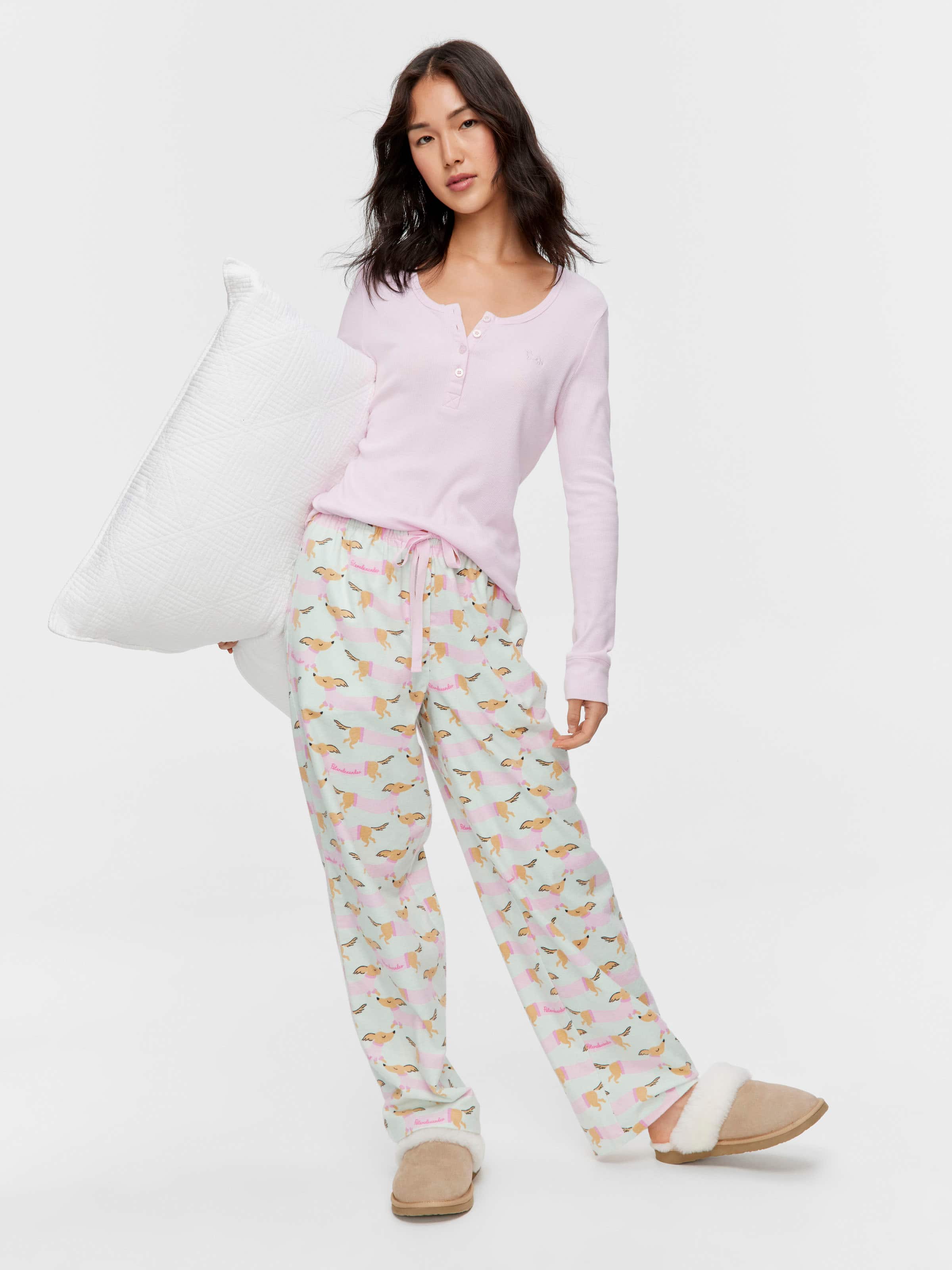Mint Penny Flannelette Pj Pant