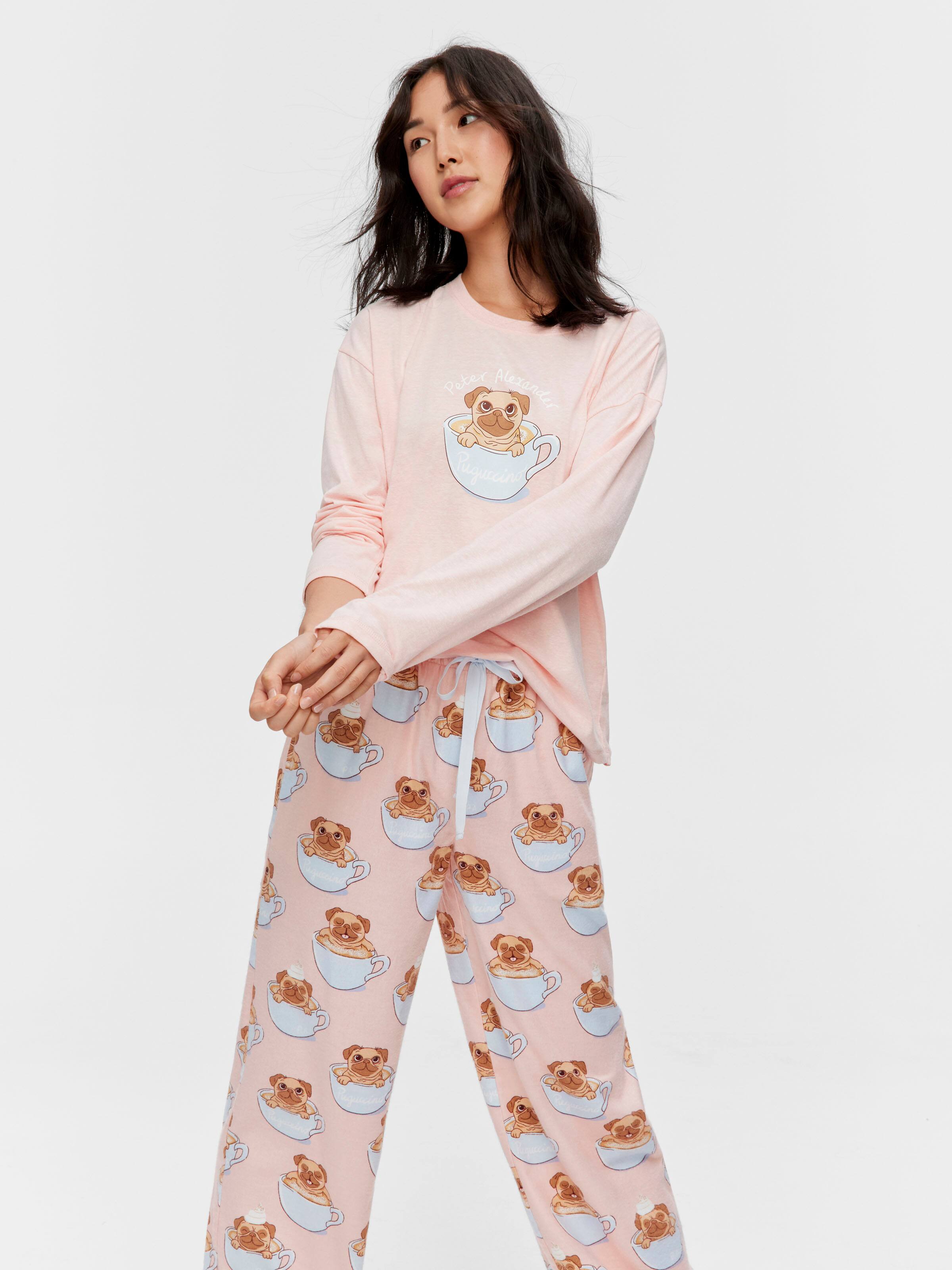Pug In A Mug Long Pj Set