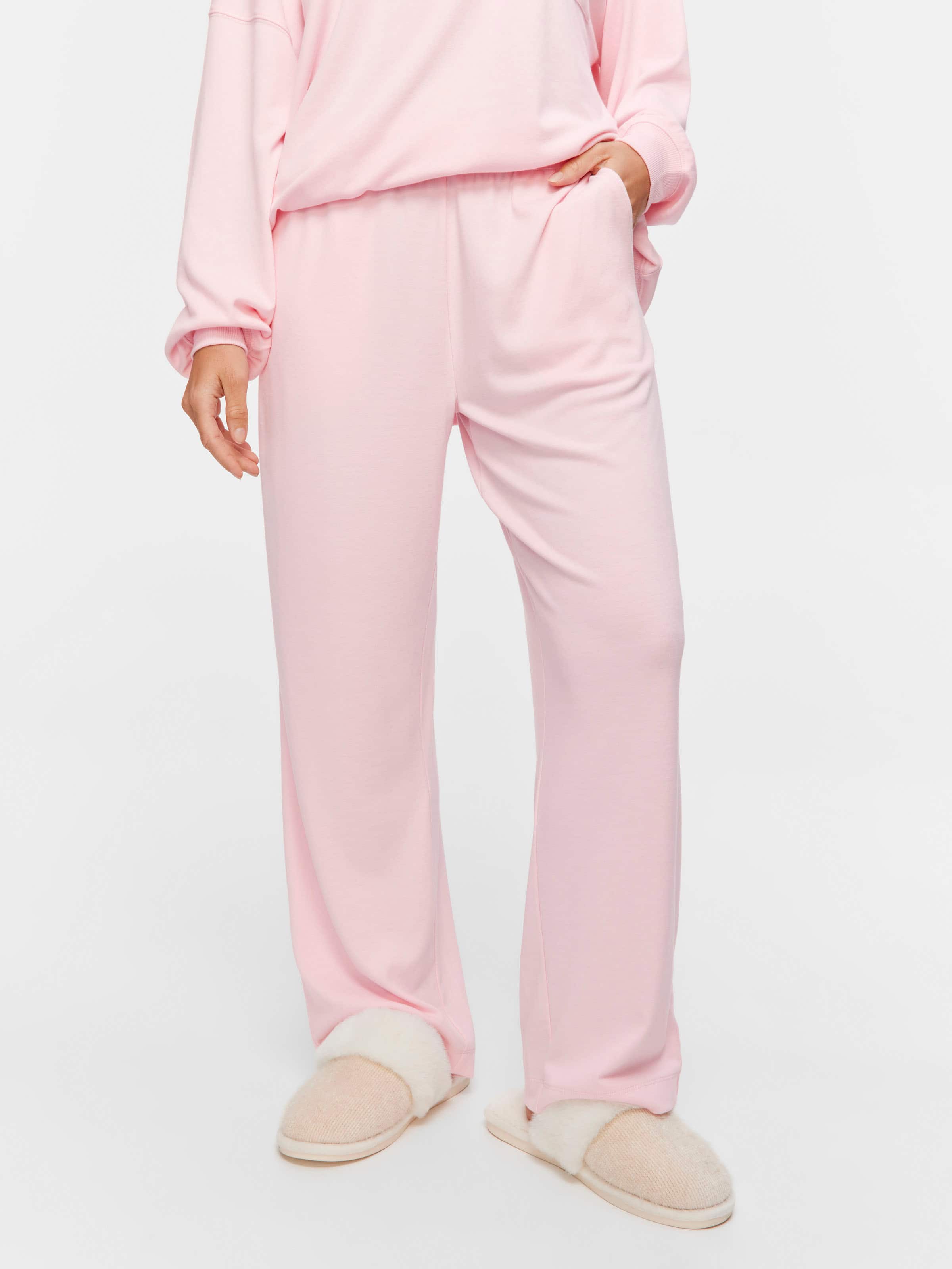 Pink Logo Straight Leg Pj Pant