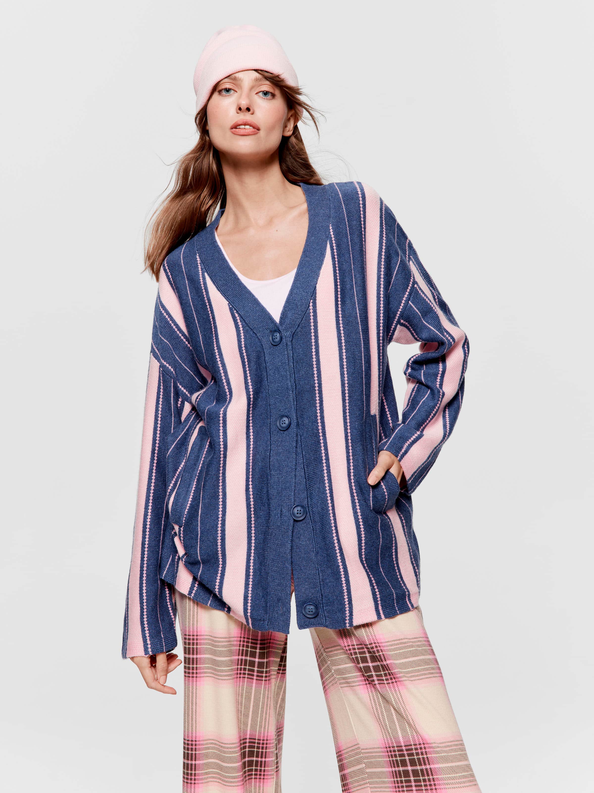 Stripe Knit Cardi