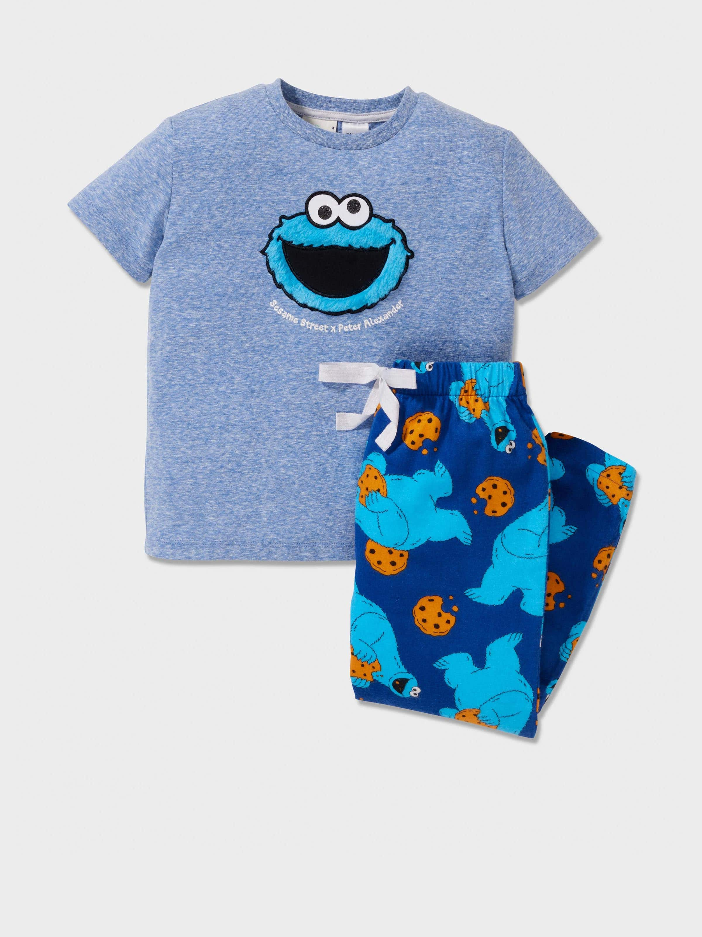 Jnr Boys Cookie Monster Pj Set