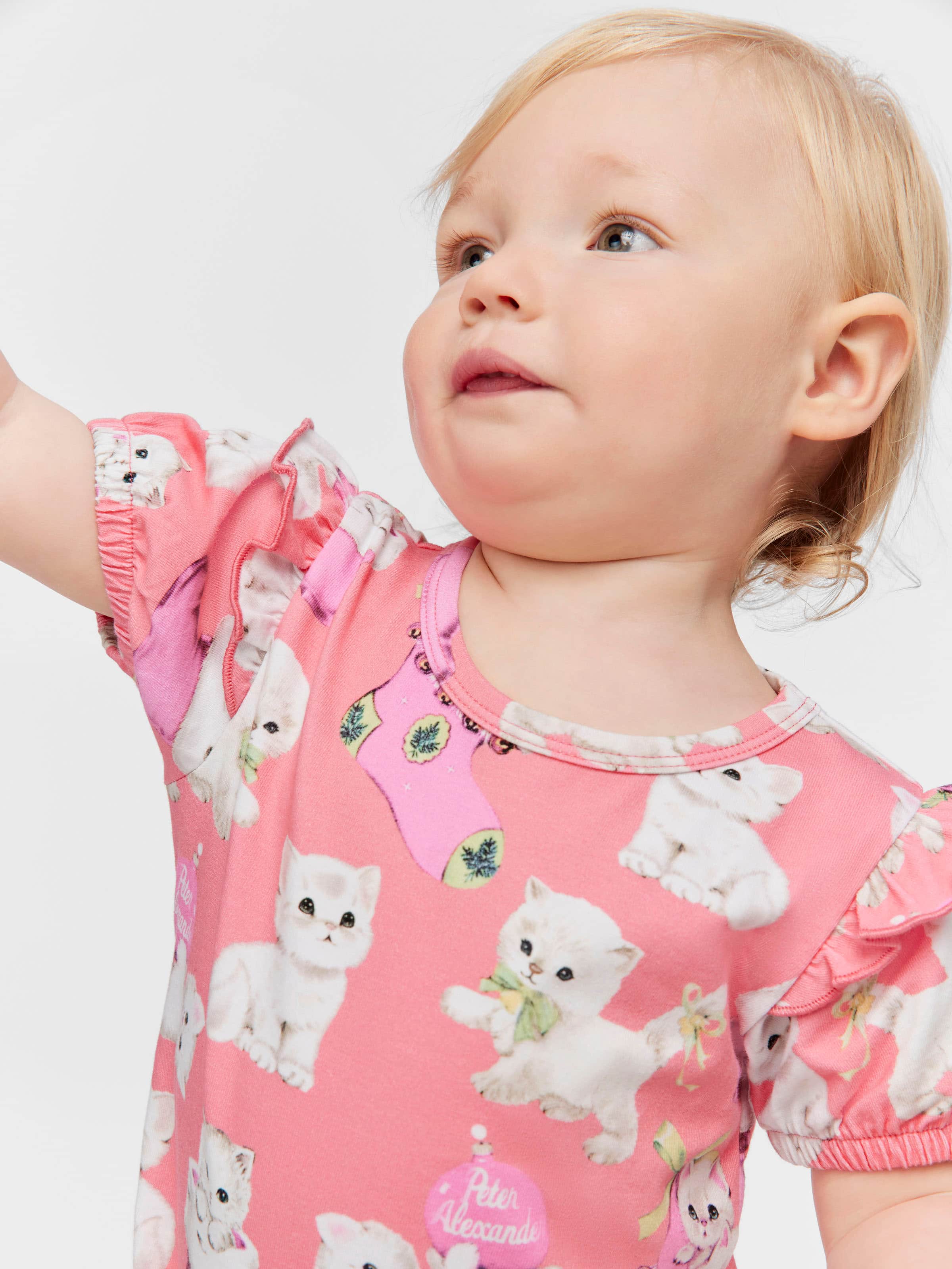 Baby Girl Kitten Romper