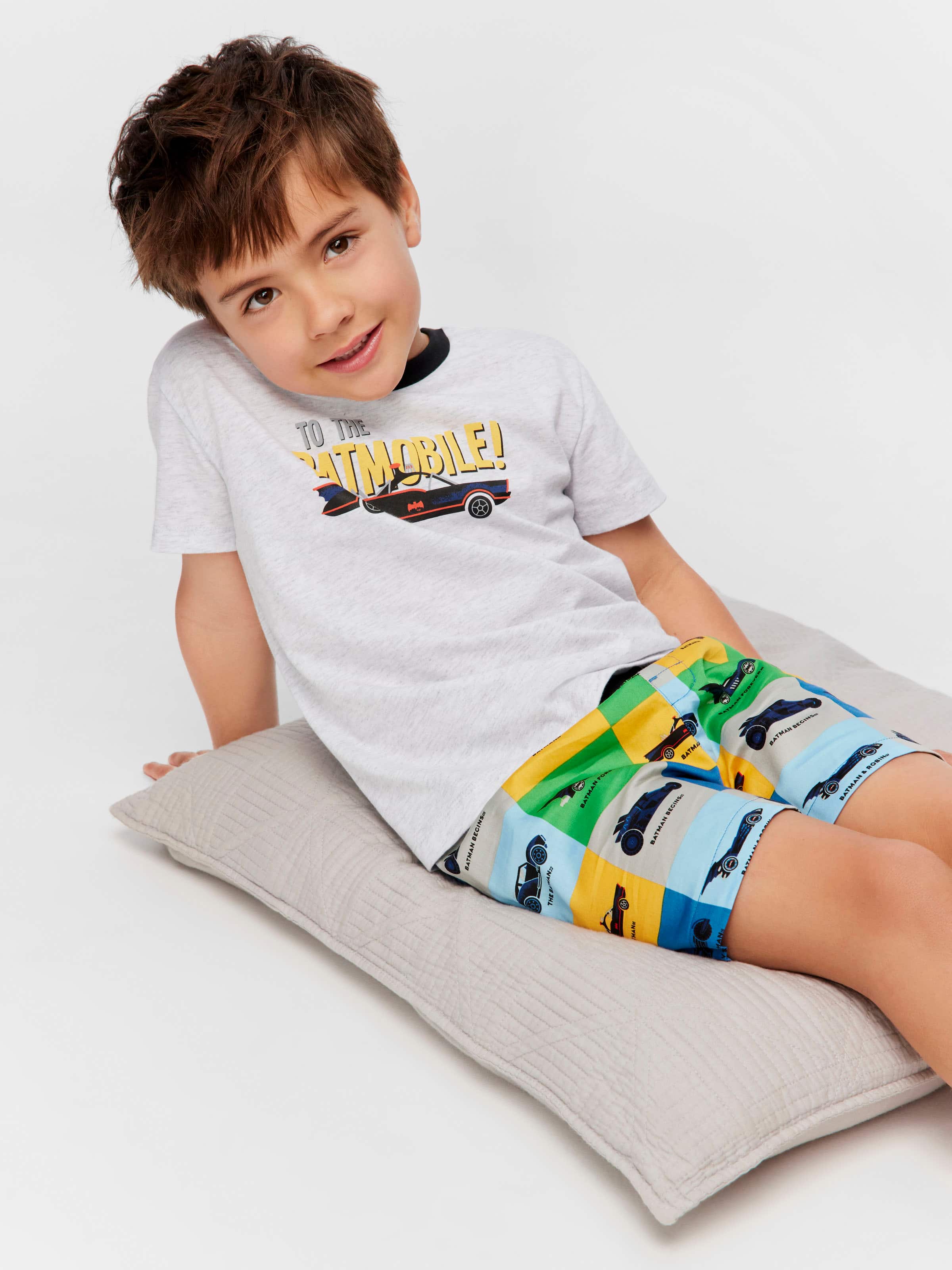 Jnr Boys Batmobile Short Pj Set