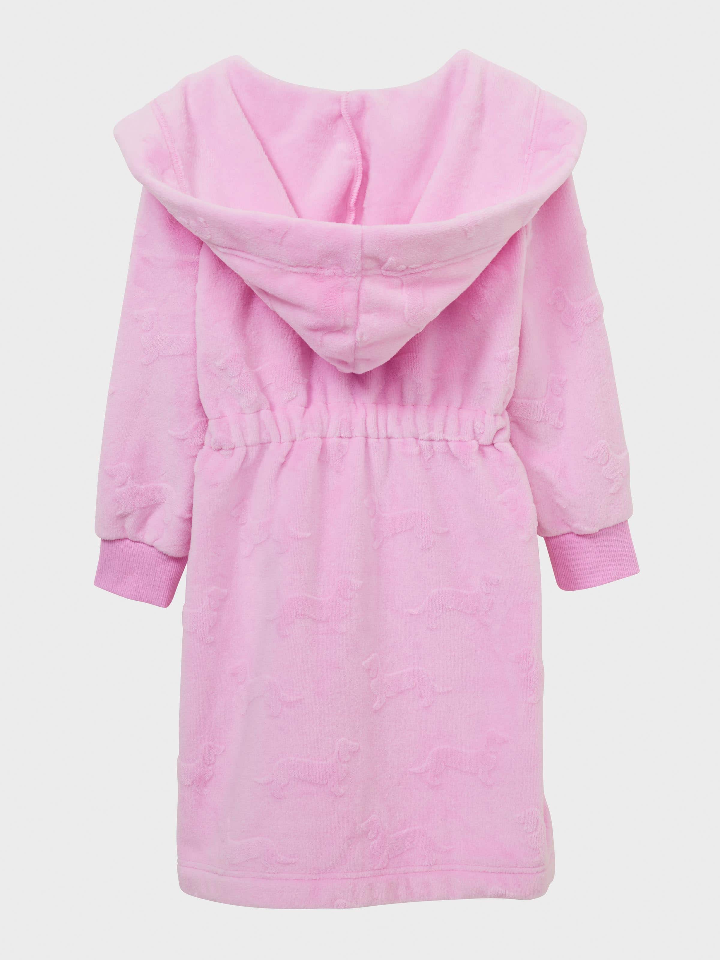 Girls Pink Fleece Gown