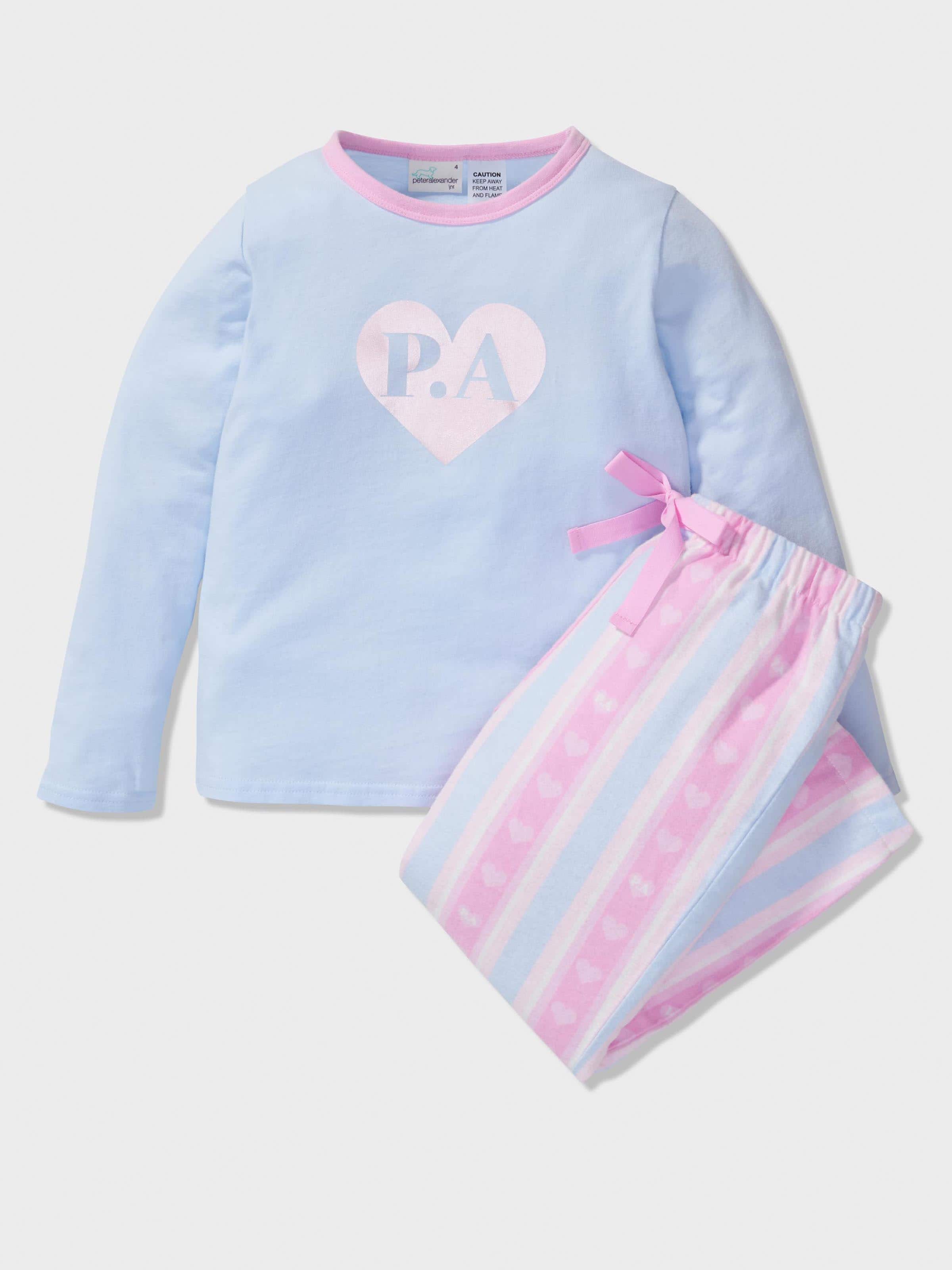 Girls Pastel Heart Pj Set