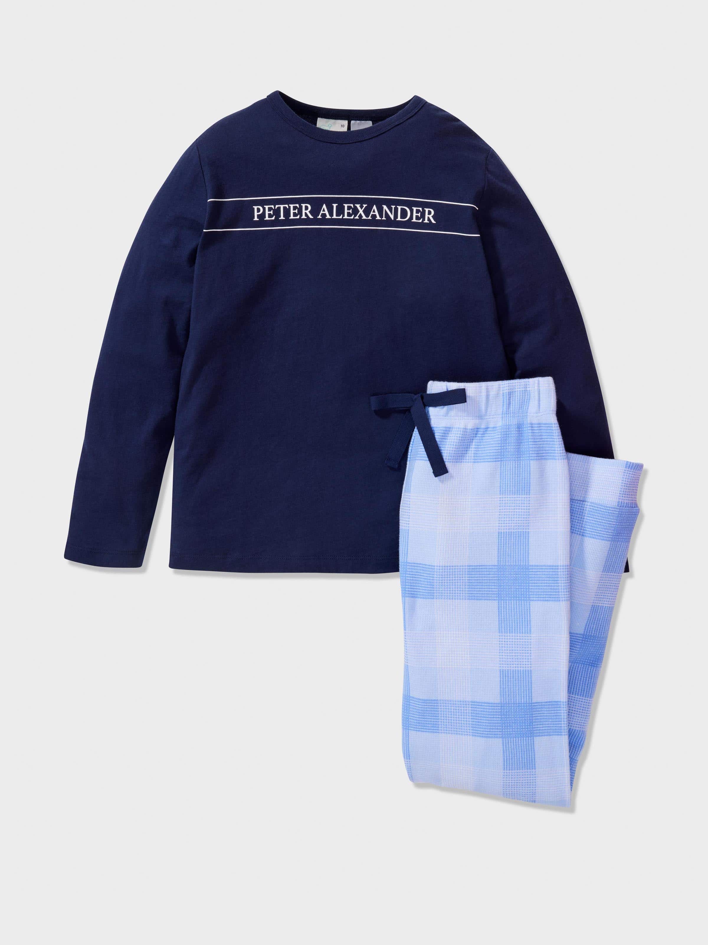 Boys Waffle Check Pj Set