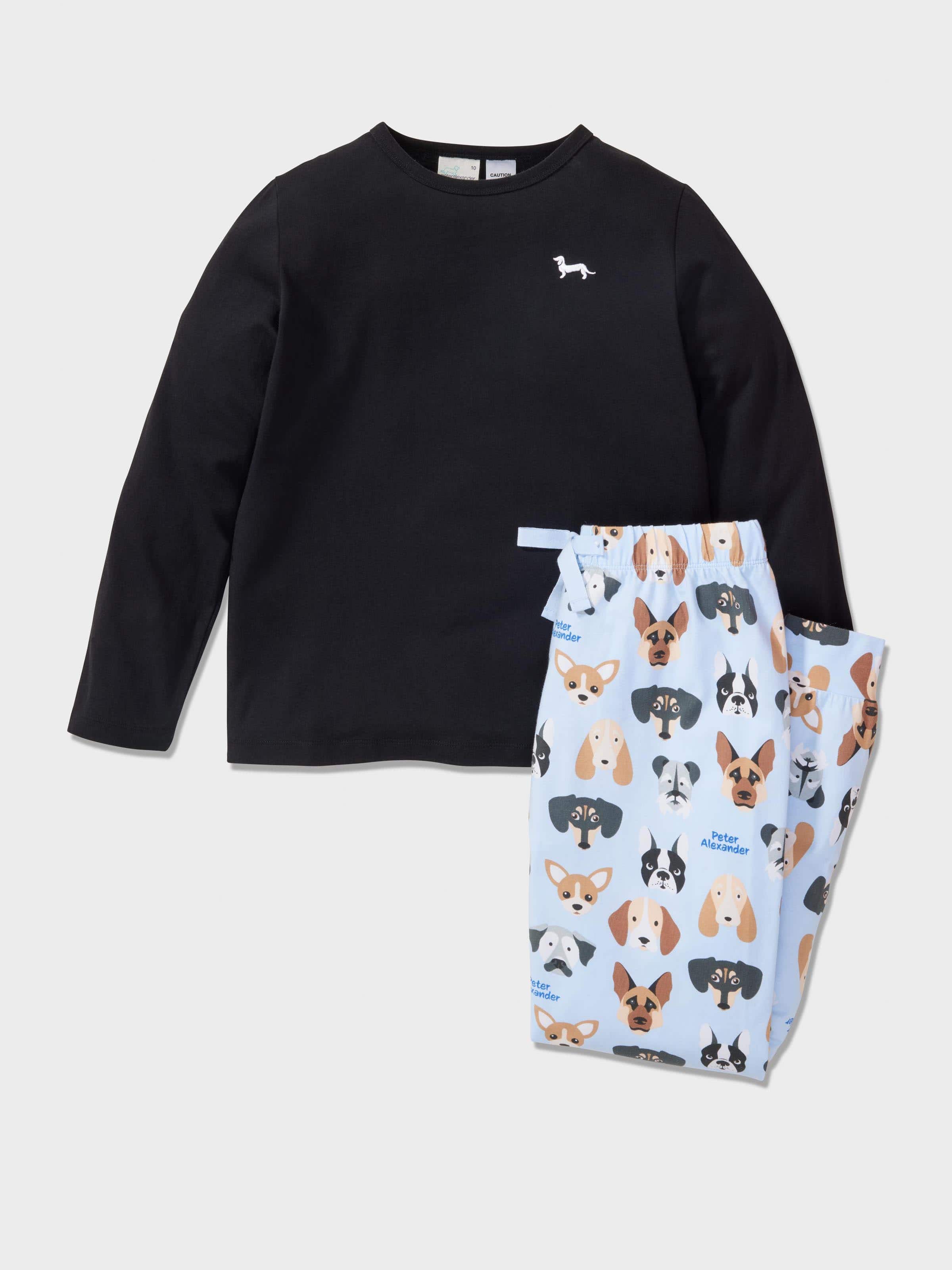 Boys Puppy Face Print Pj Set