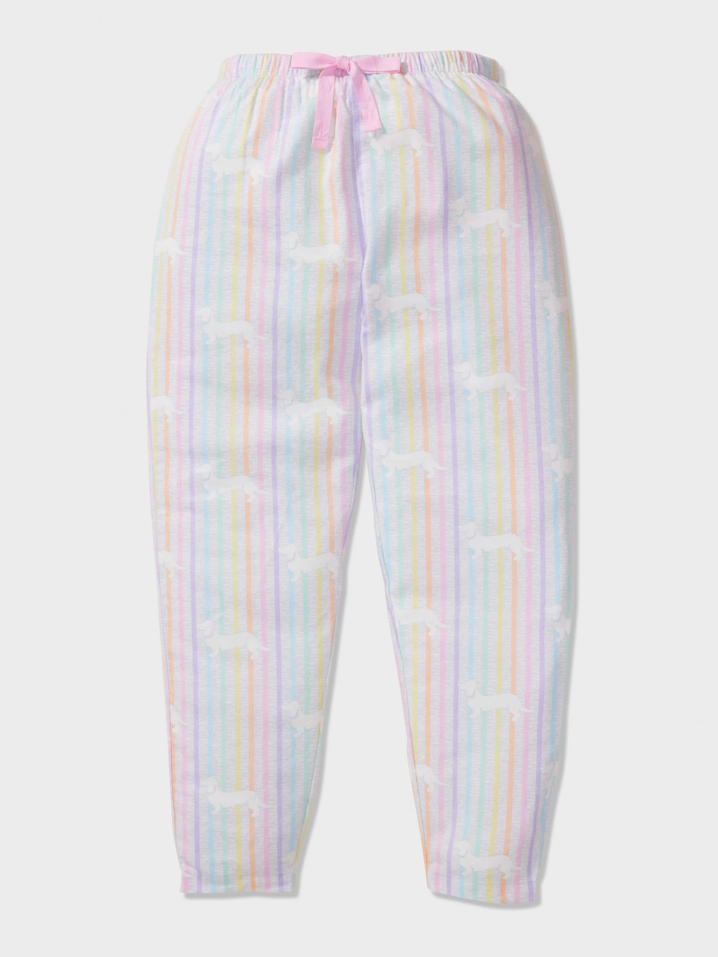 Jnr Girls Rainbow Stripe Penny Pj Set