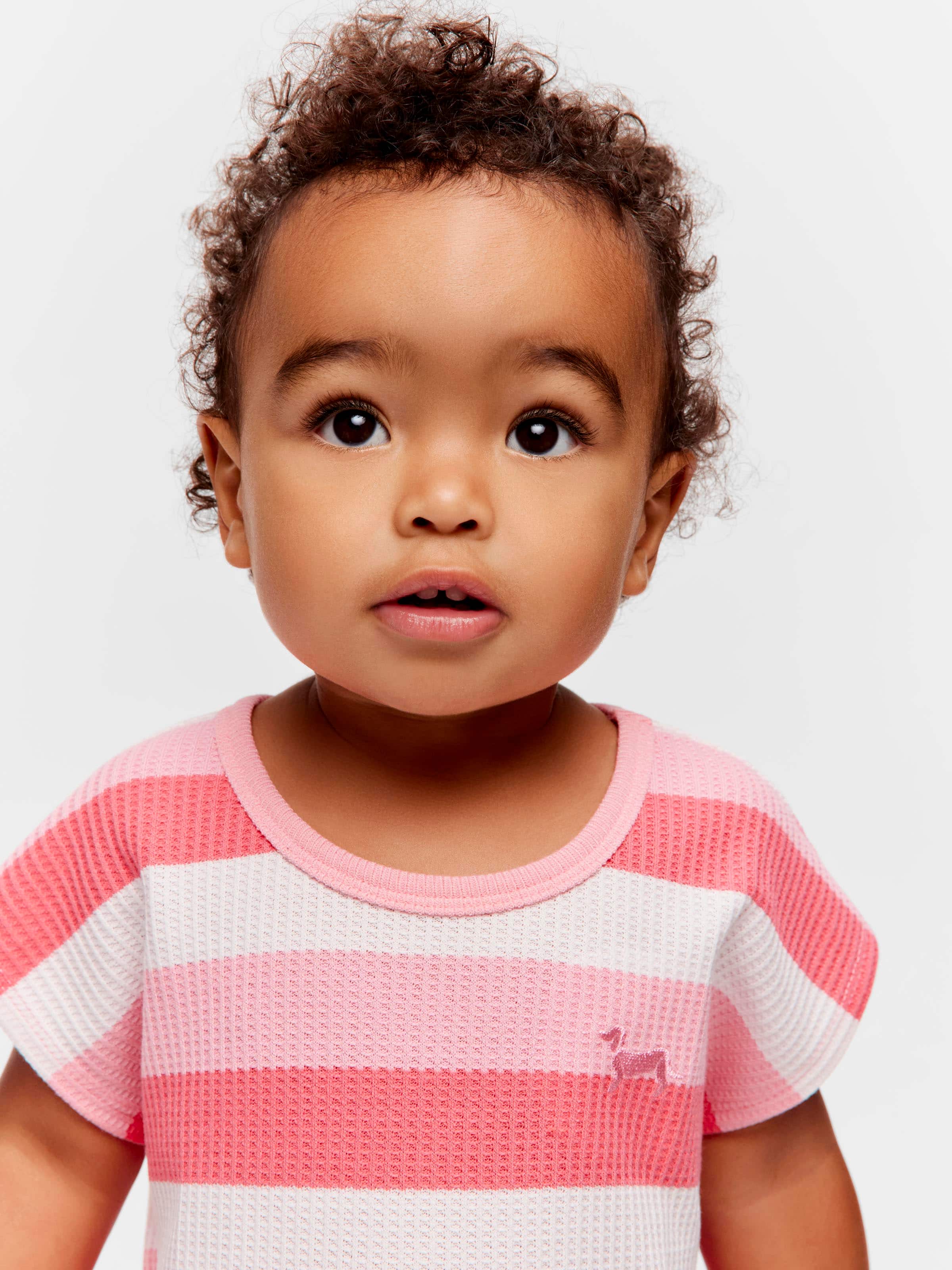 Baby Coral Stripe Short Pj Set