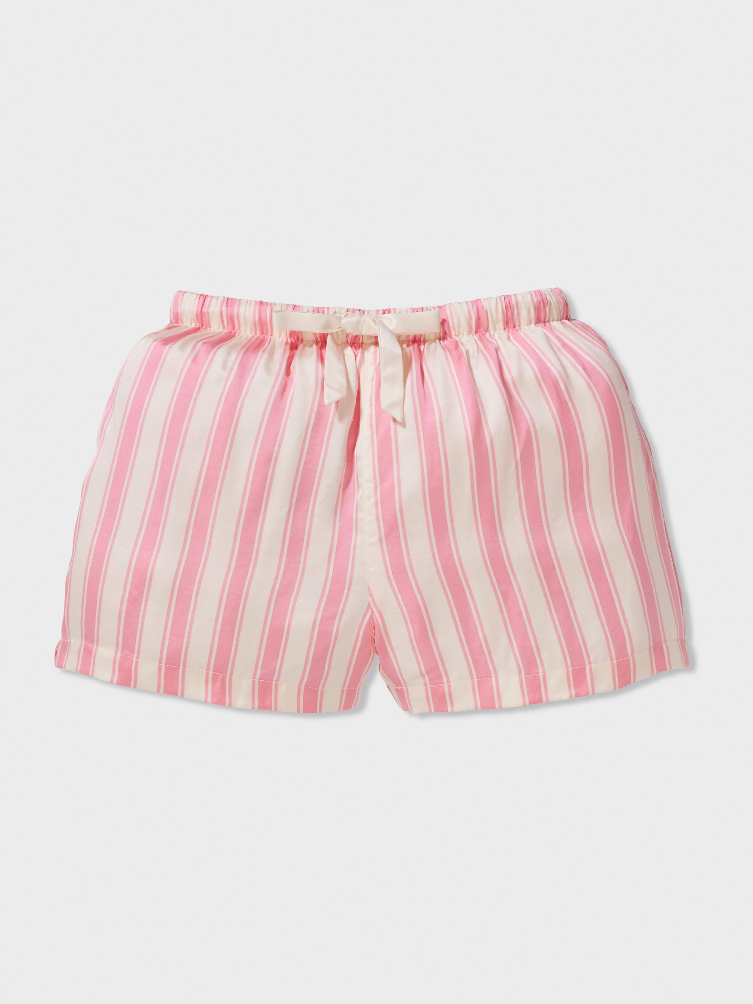 Girls Viscose Striped Classic Pj Set