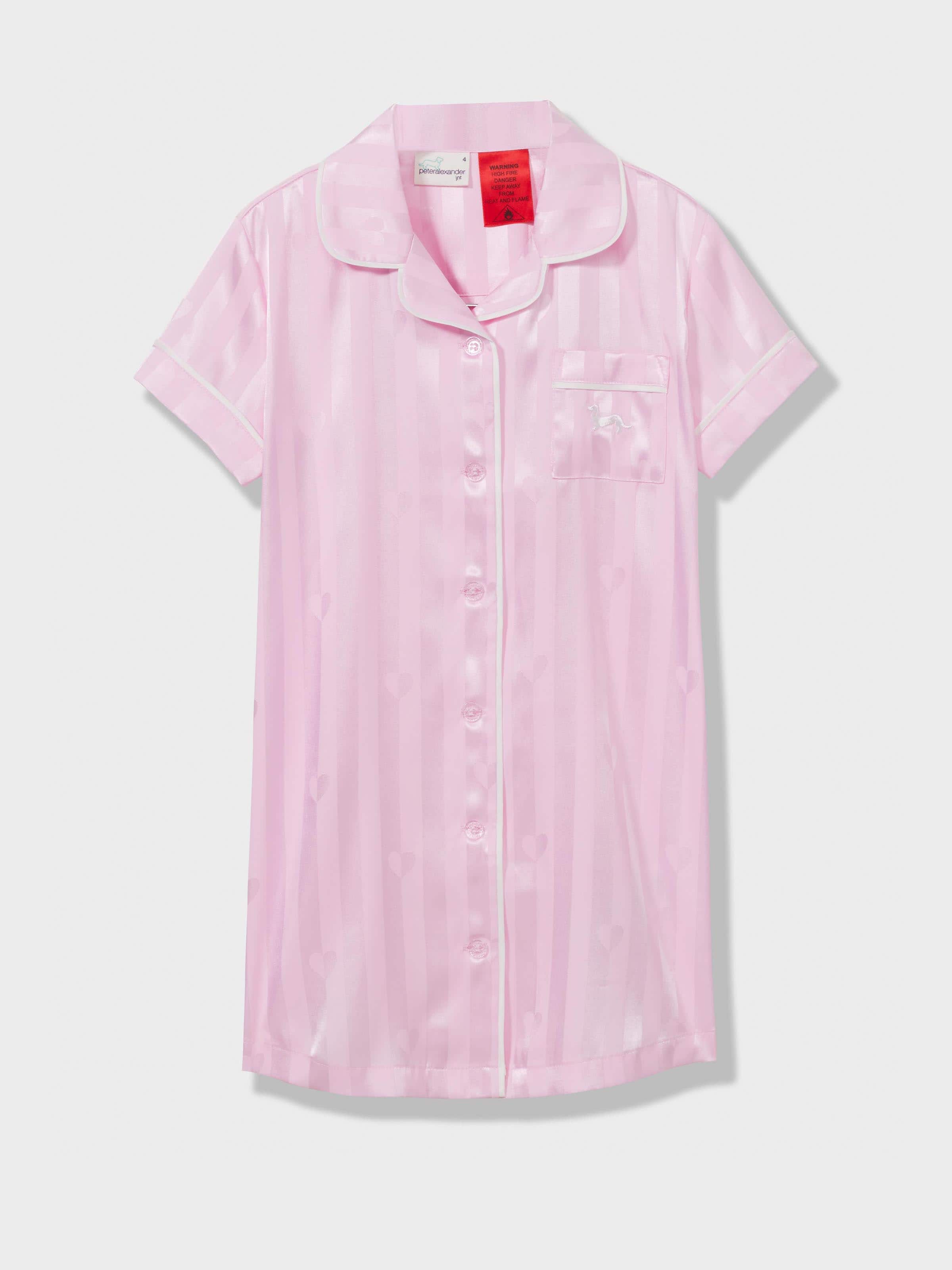 Girls Pink Satin Nightie