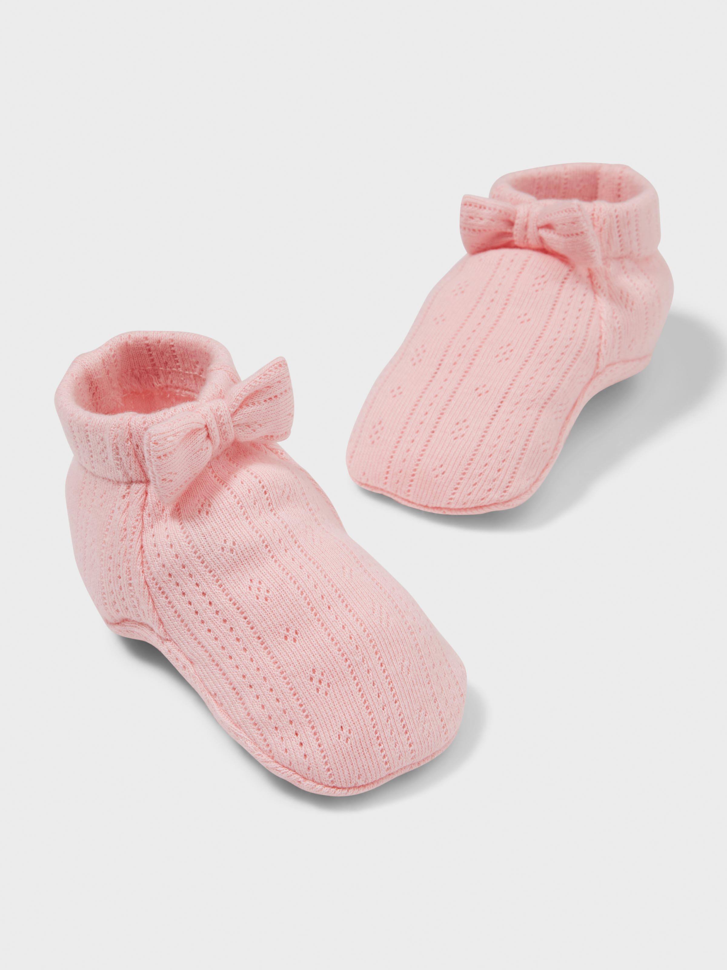 Baby Organic Pink Booties