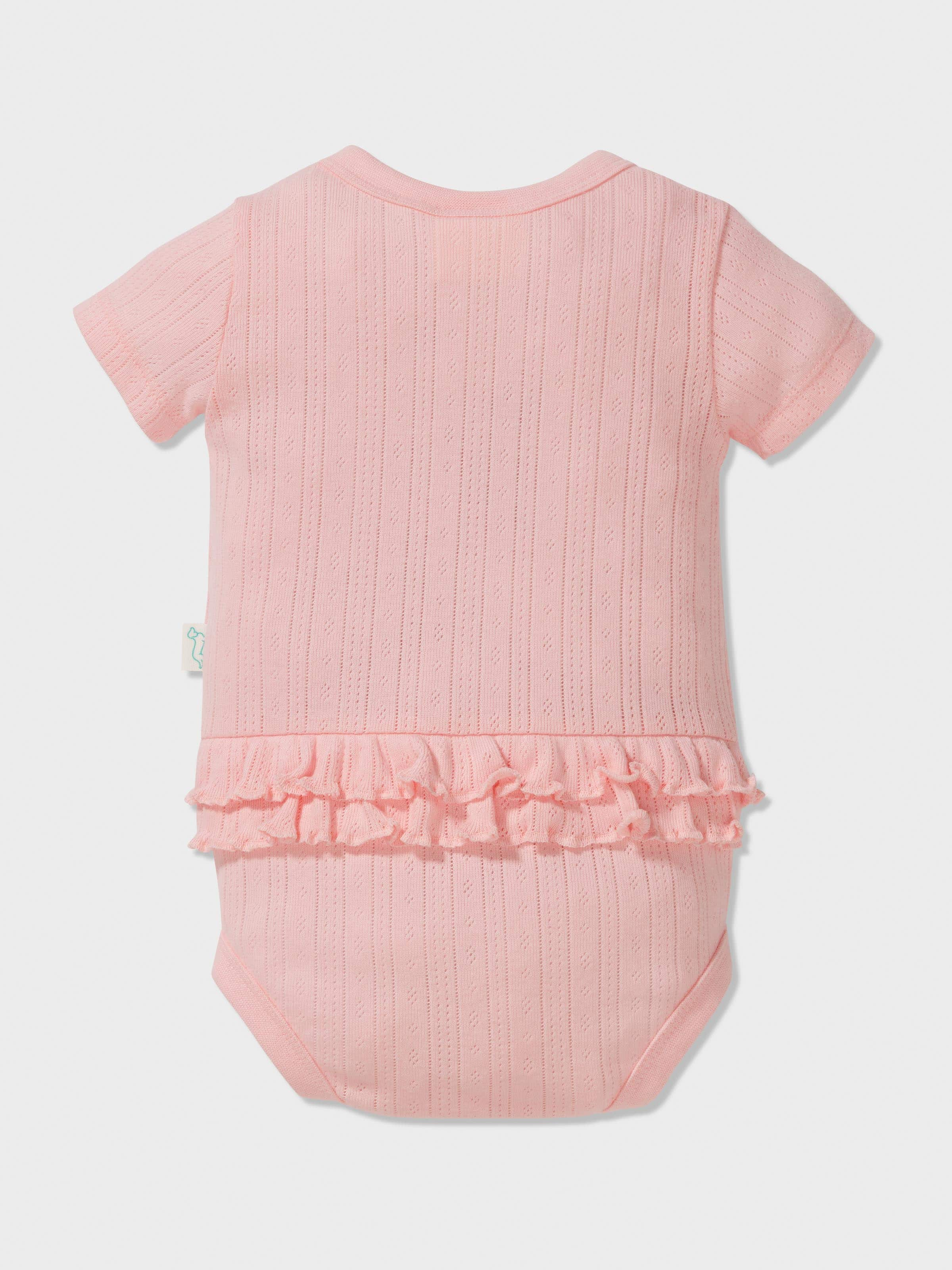 Baby Organic Pink Romper & Headband Set