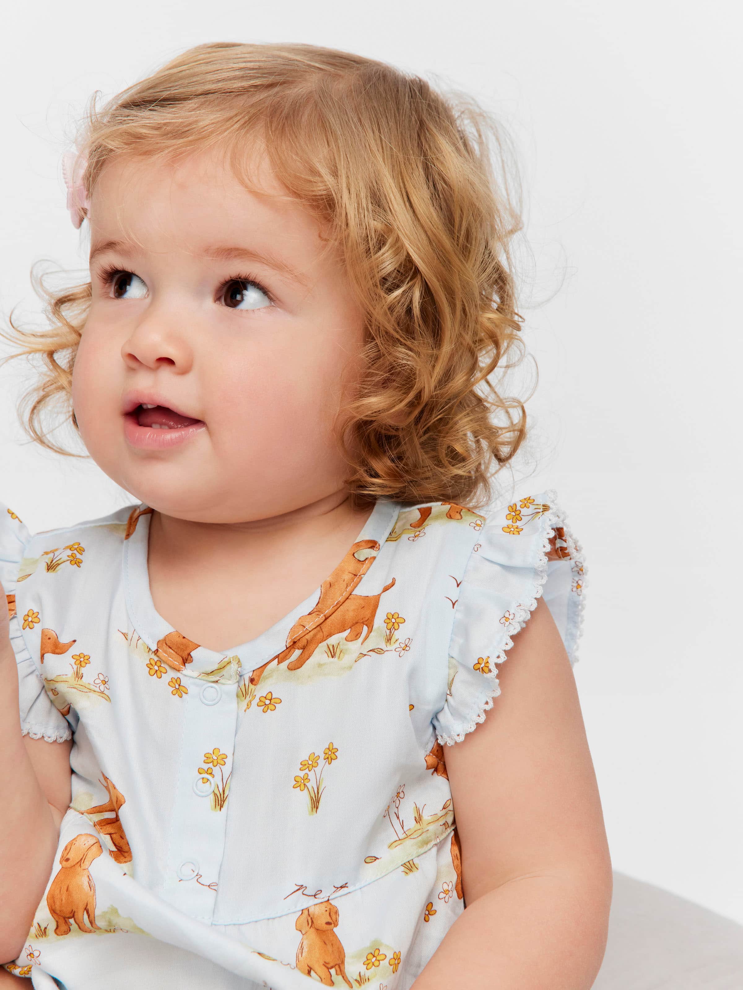 Baby Vintage Penny Print Romper