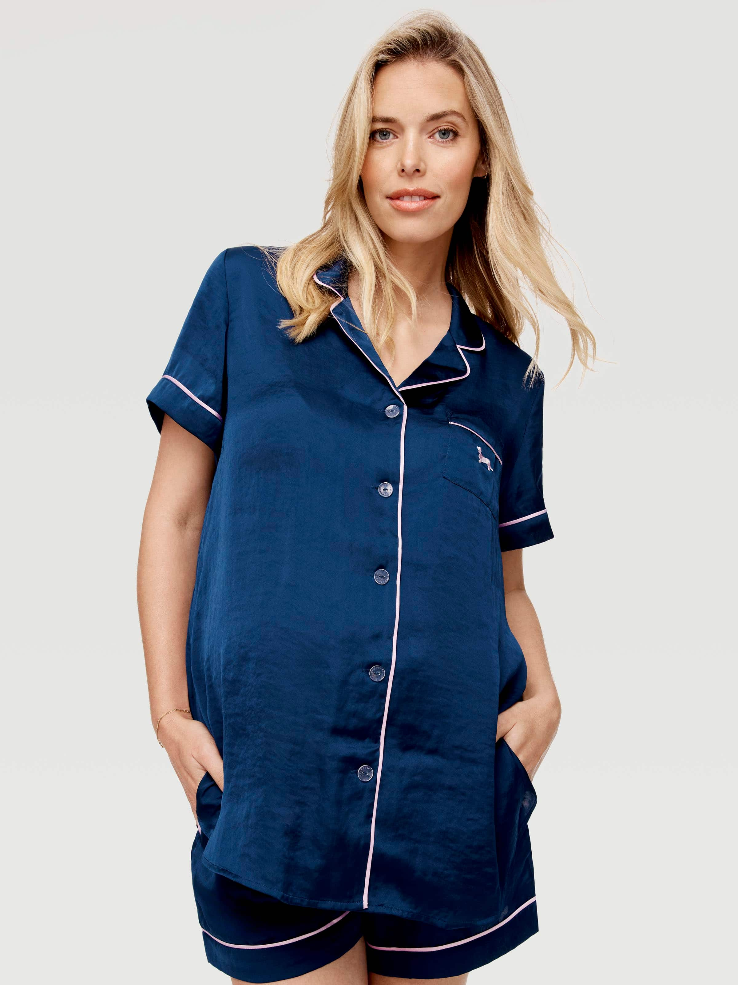 Peter alexander blue online silk pjs