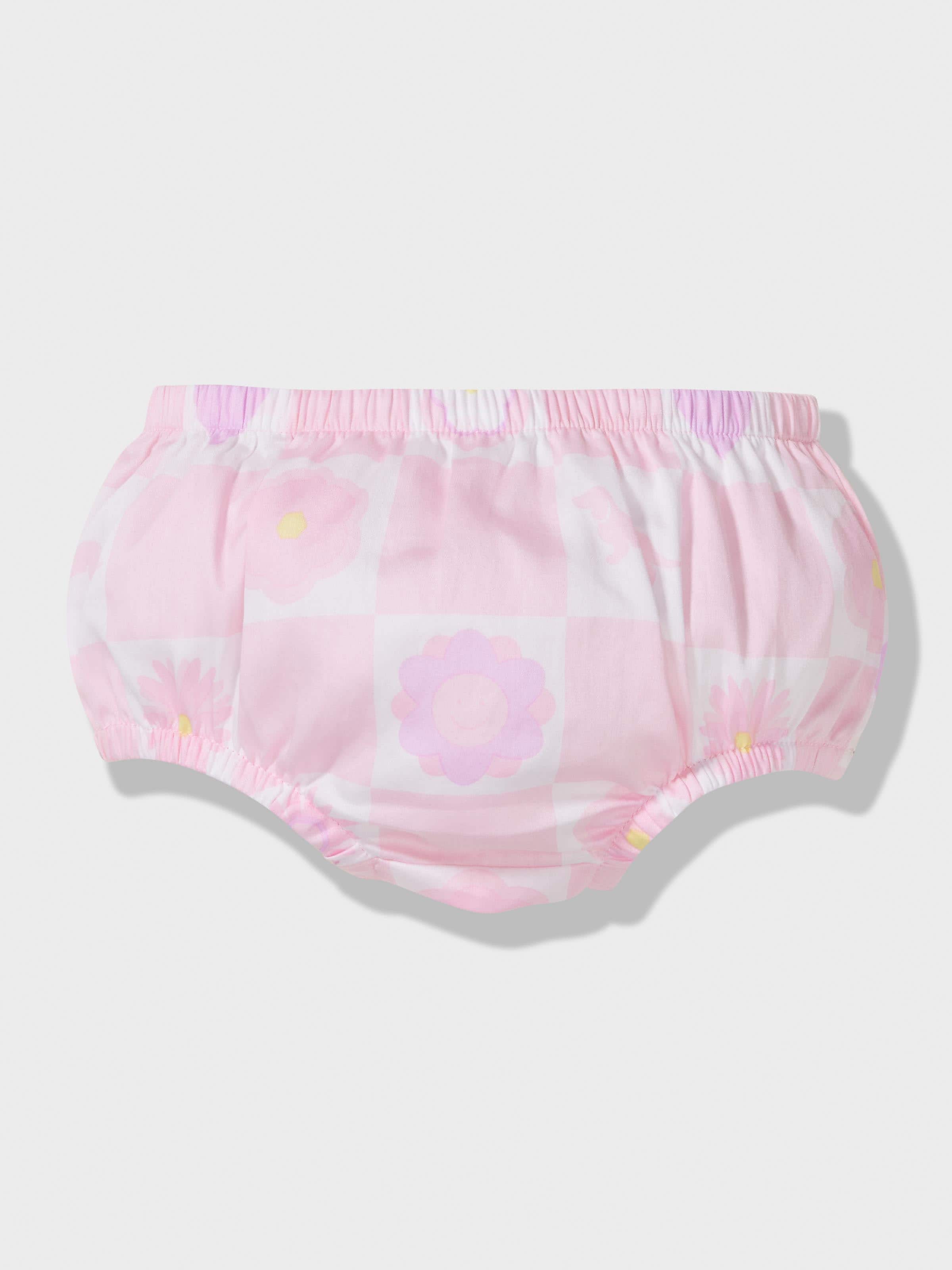 Baby Floral Check Pj Set