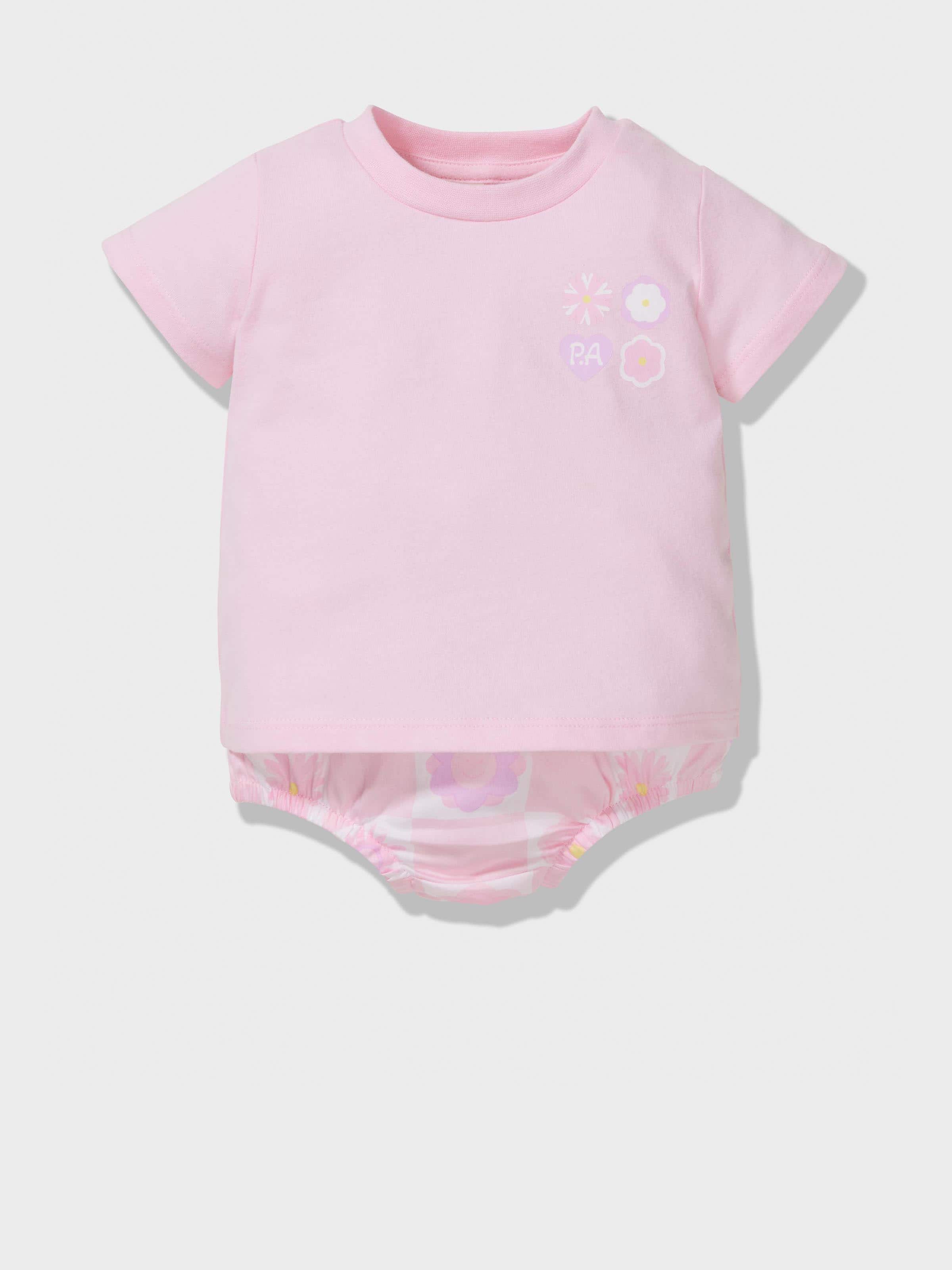 Baby Floral Check Pj Set