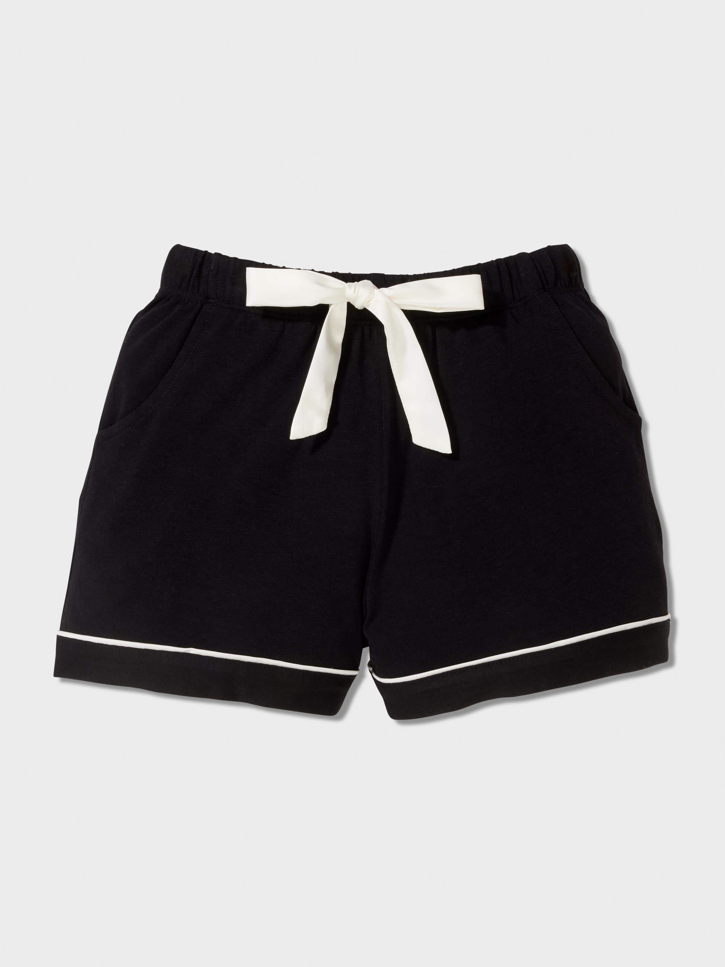 Jnr Girls Black Bamboo Pj Set