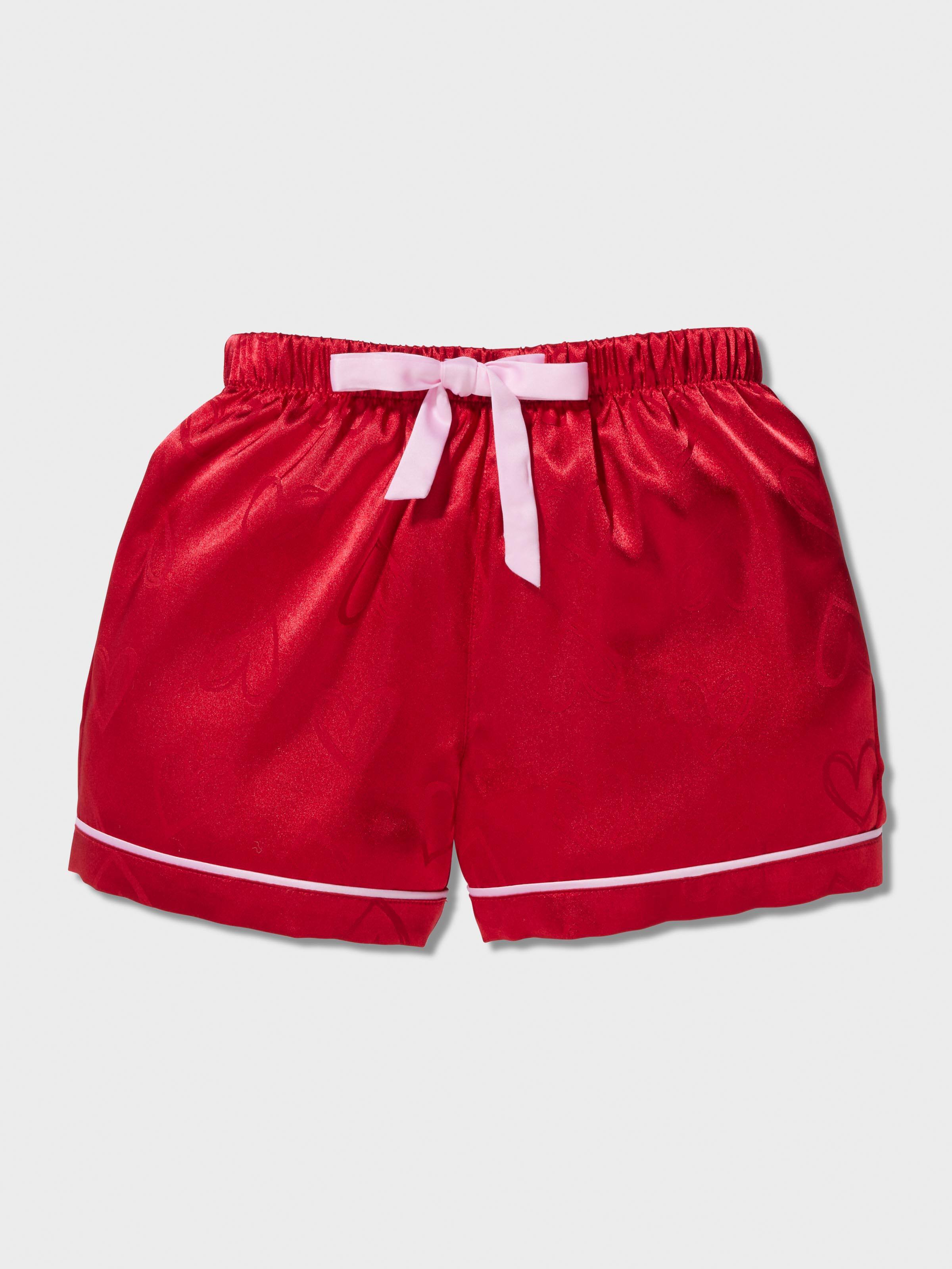 Jnr Girls Heart Satin Pj Set