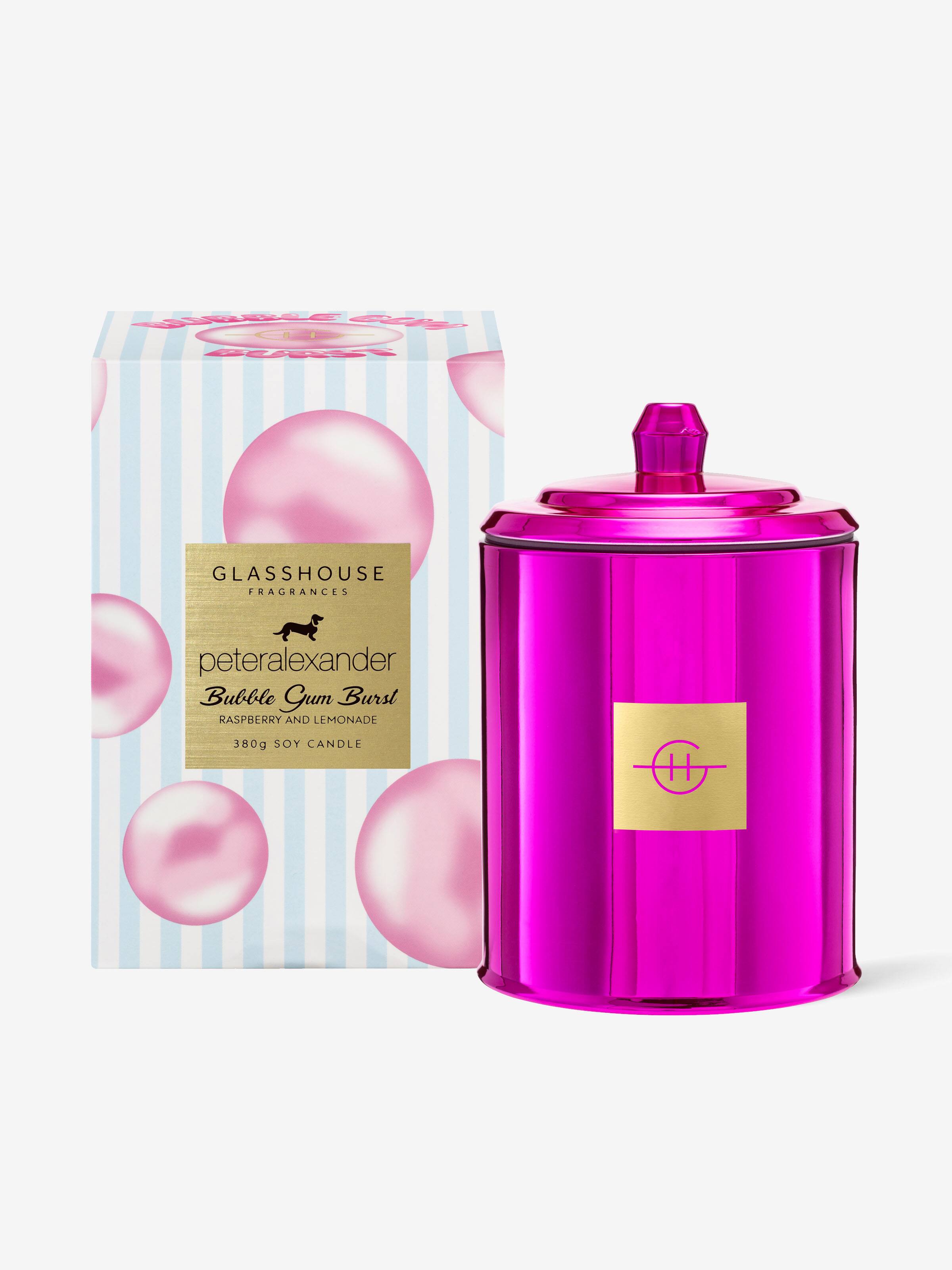 Glasshouse Fragrances Limited Edition Bubble Gum Burst 380G Candle